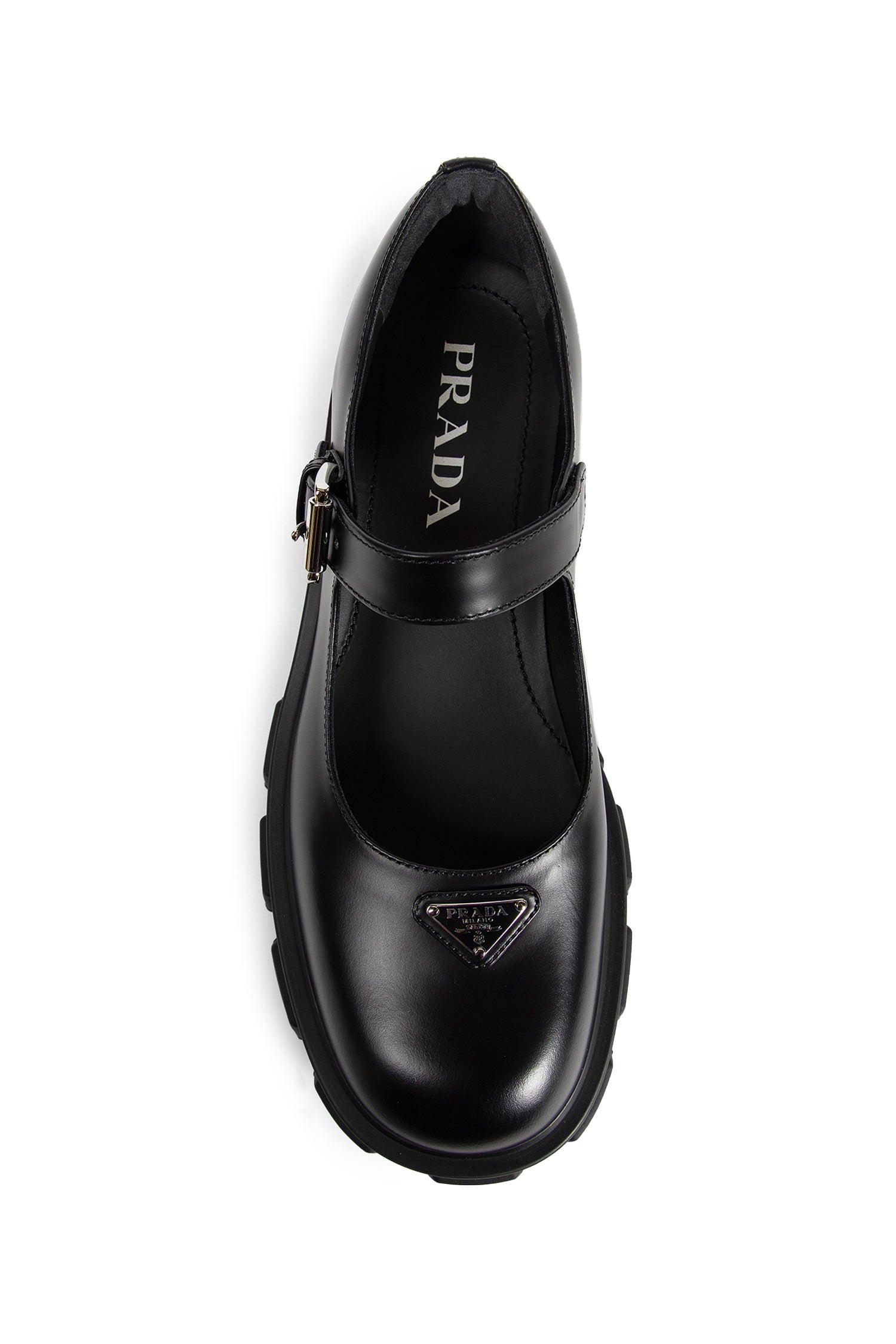 Brushed Leather Monolith Mary Janes - Antonioli.eu