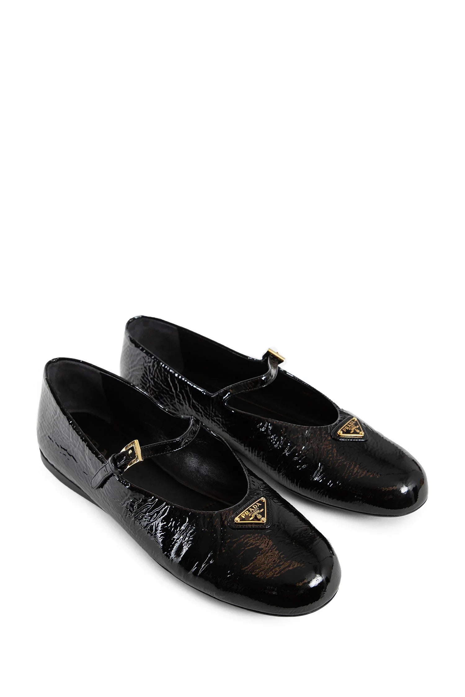PRADA WOMAN BLACK FLATS - Antonioli.eu