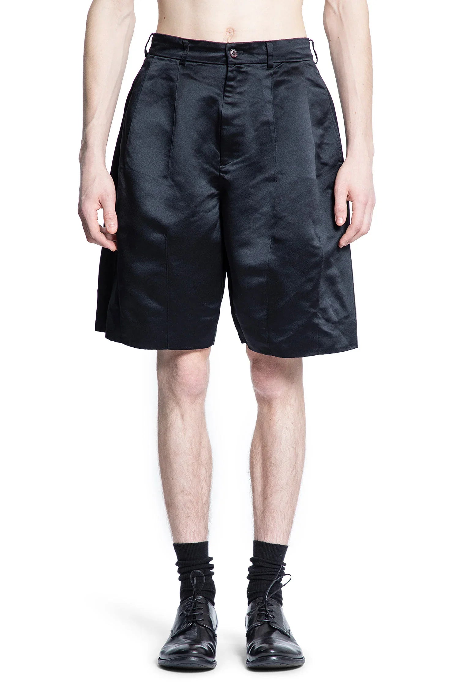 Pleated Satin Shorts - Antonioli.eu