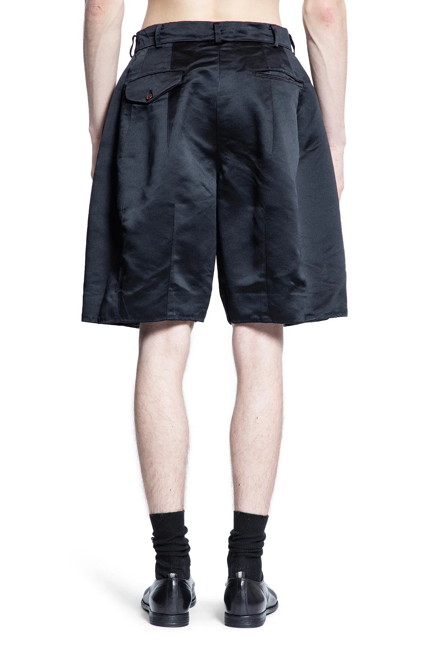Pleated Satin Shorts - Antonioli.eu