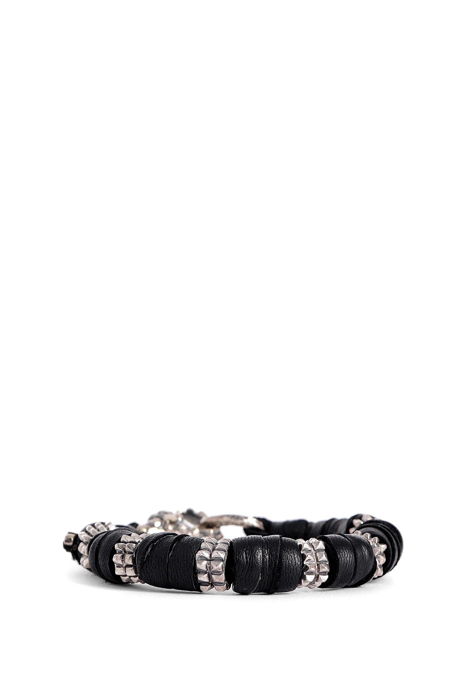 Leather And Silver Bracelet - Antonioli.eu