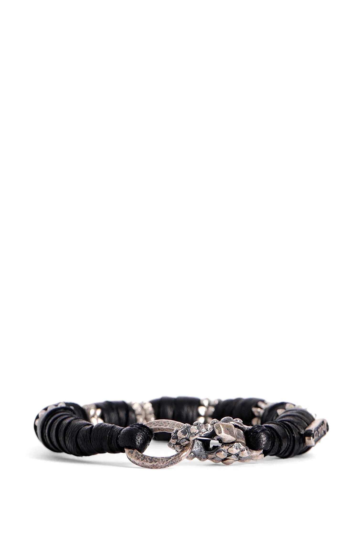 Leather And Silver Bracelet - Antonioli.eu