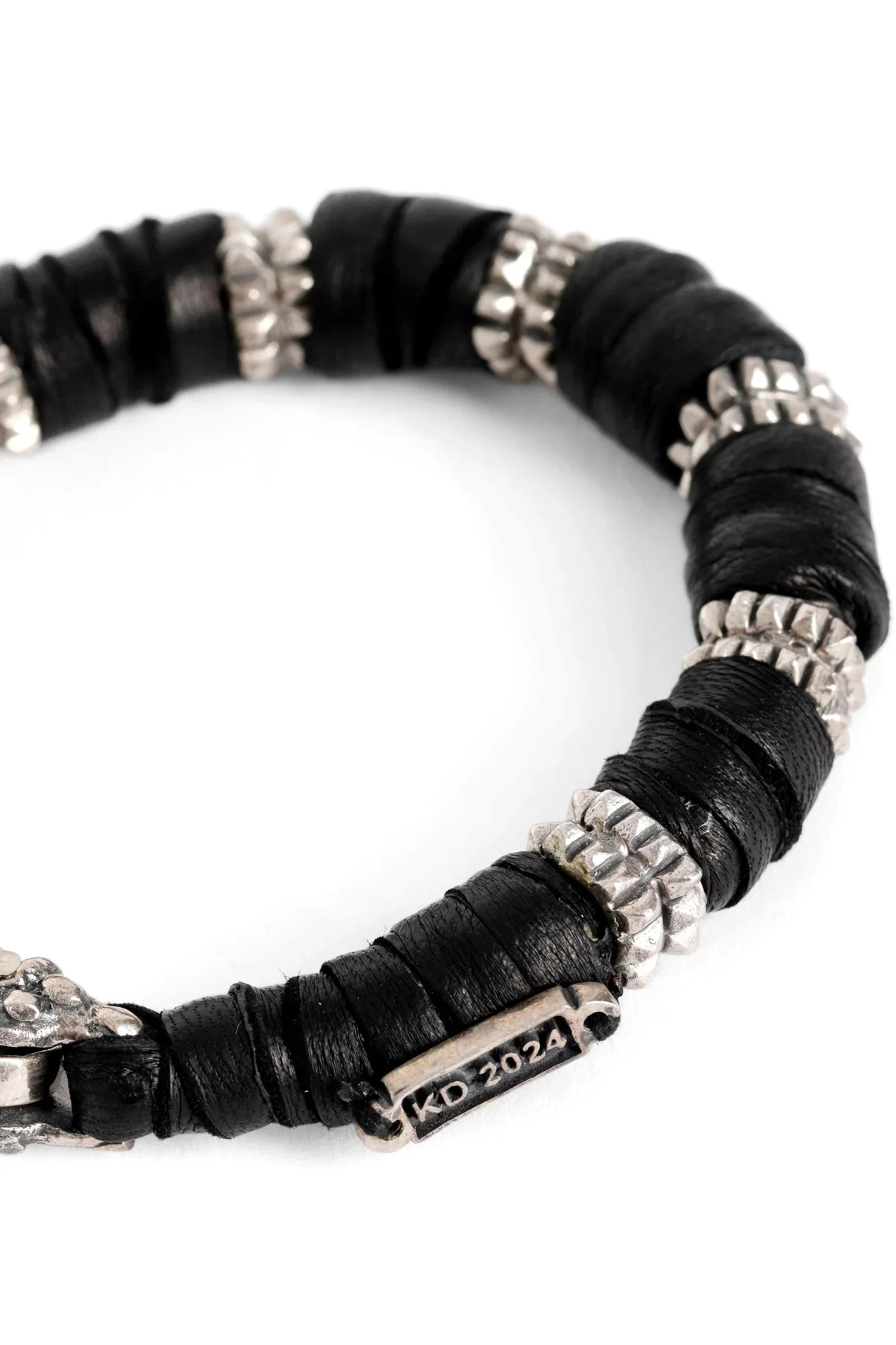 Leather And Silver Bracelet - Antonioli.eu