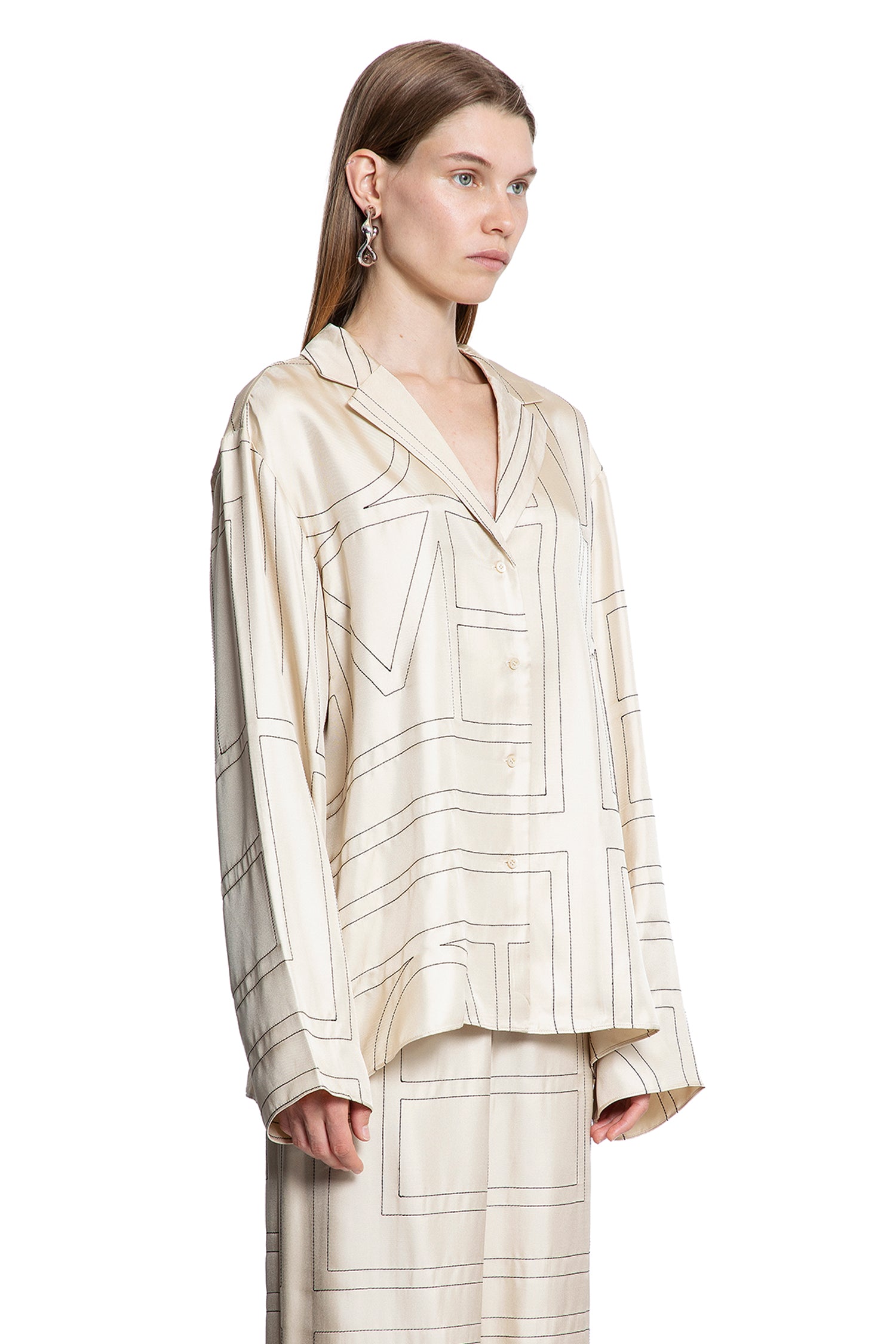 Monogram Silk PJ Top - Antonioli.eu