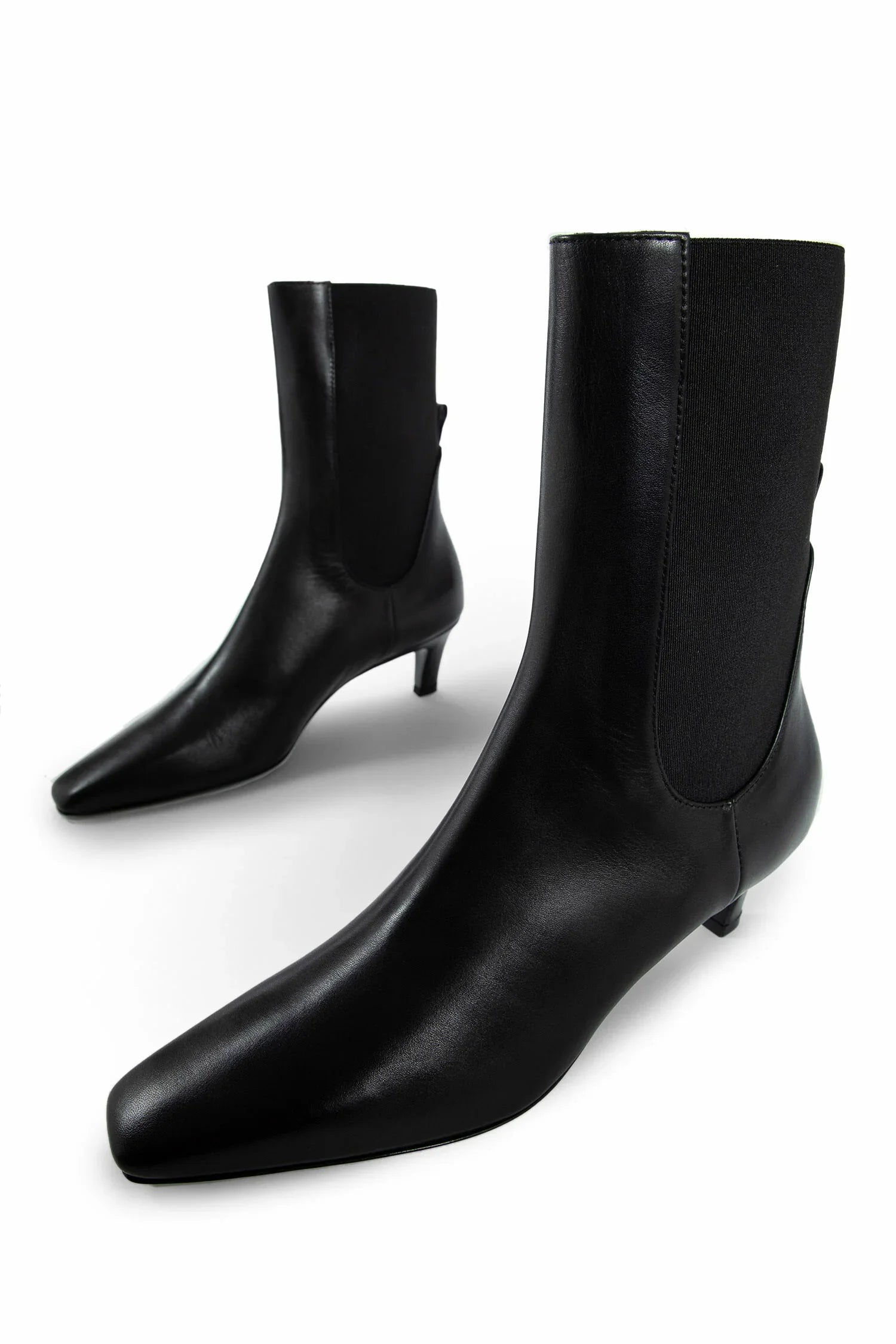 Mid Heel Leather Boots - Antonioli.eu