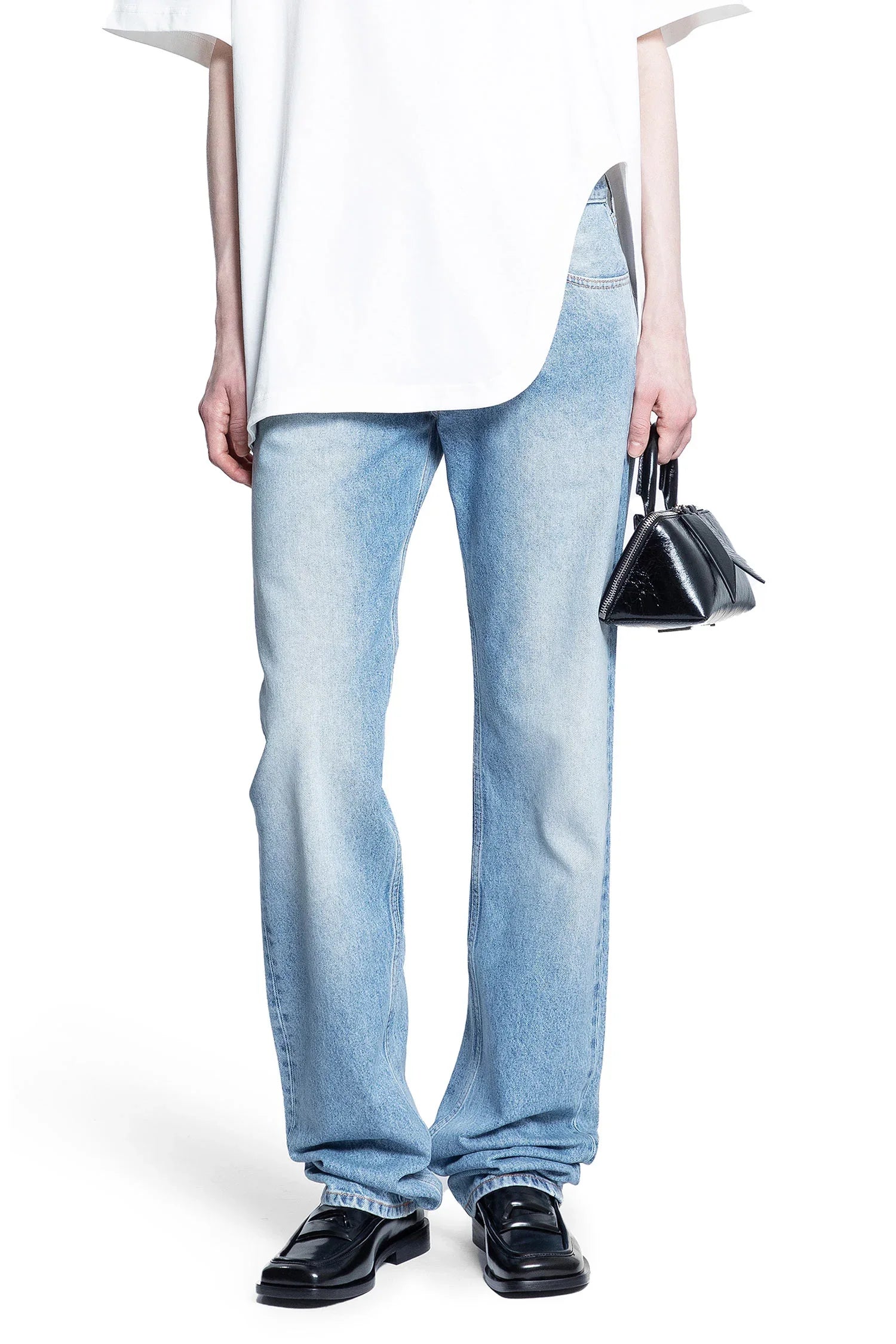 Twisted Seam Full-Length Jeans - Antonioli.eu