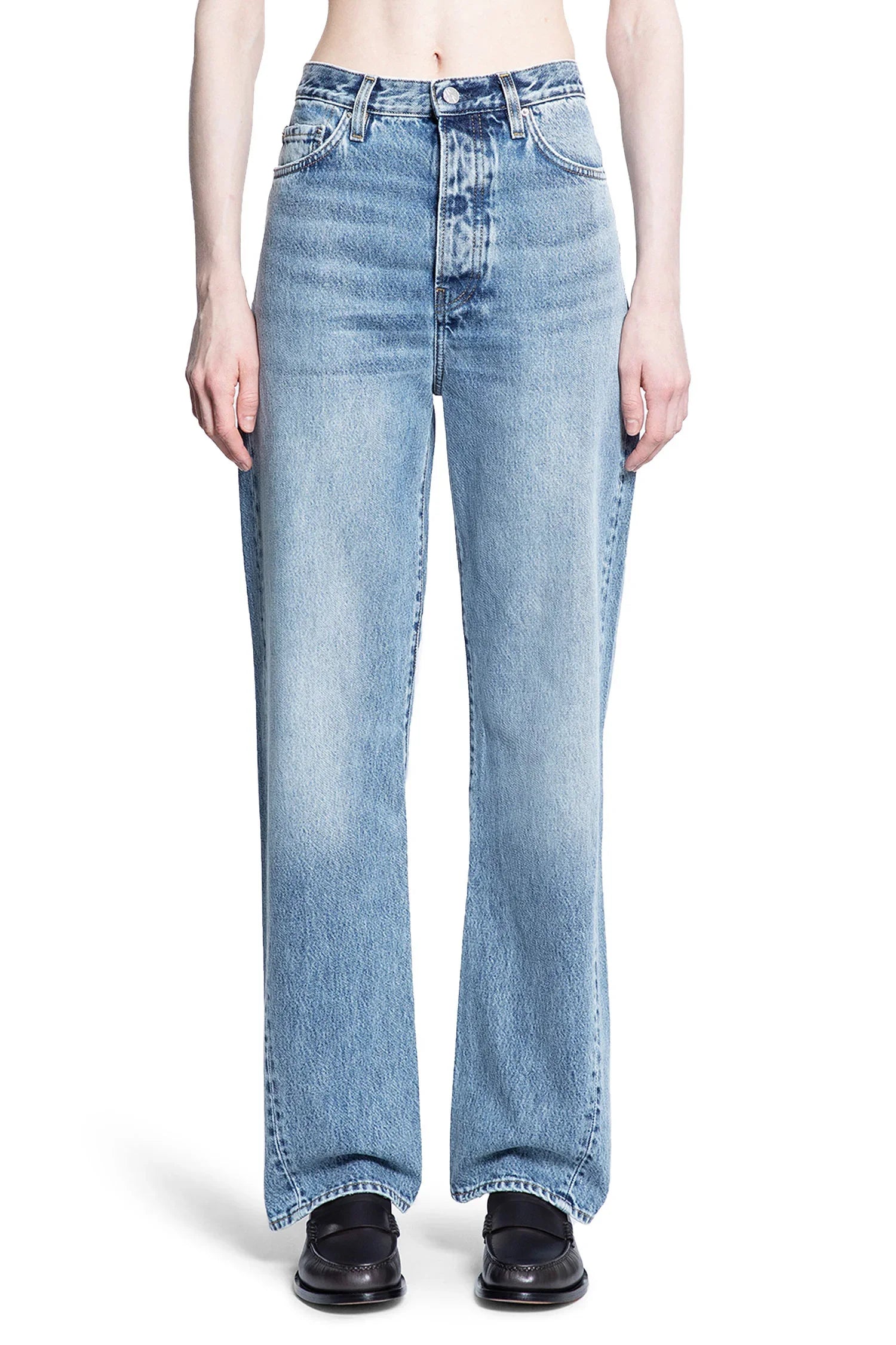 Twisted Seam Full-Length Jeans - Antonioli.eu