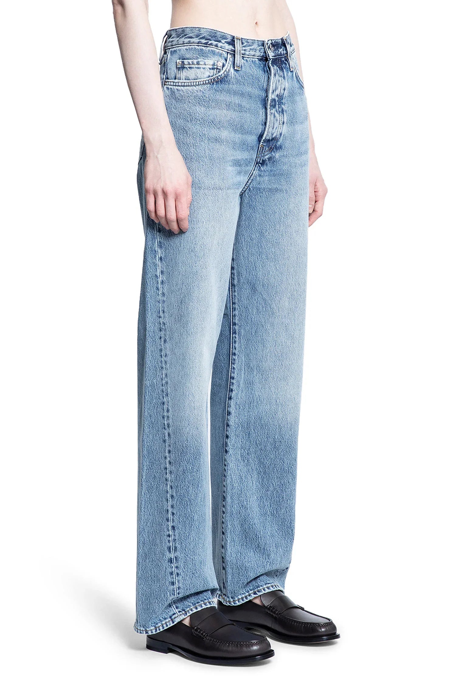 Twisted Seam Full-Length Jeans - Antonioli.eu