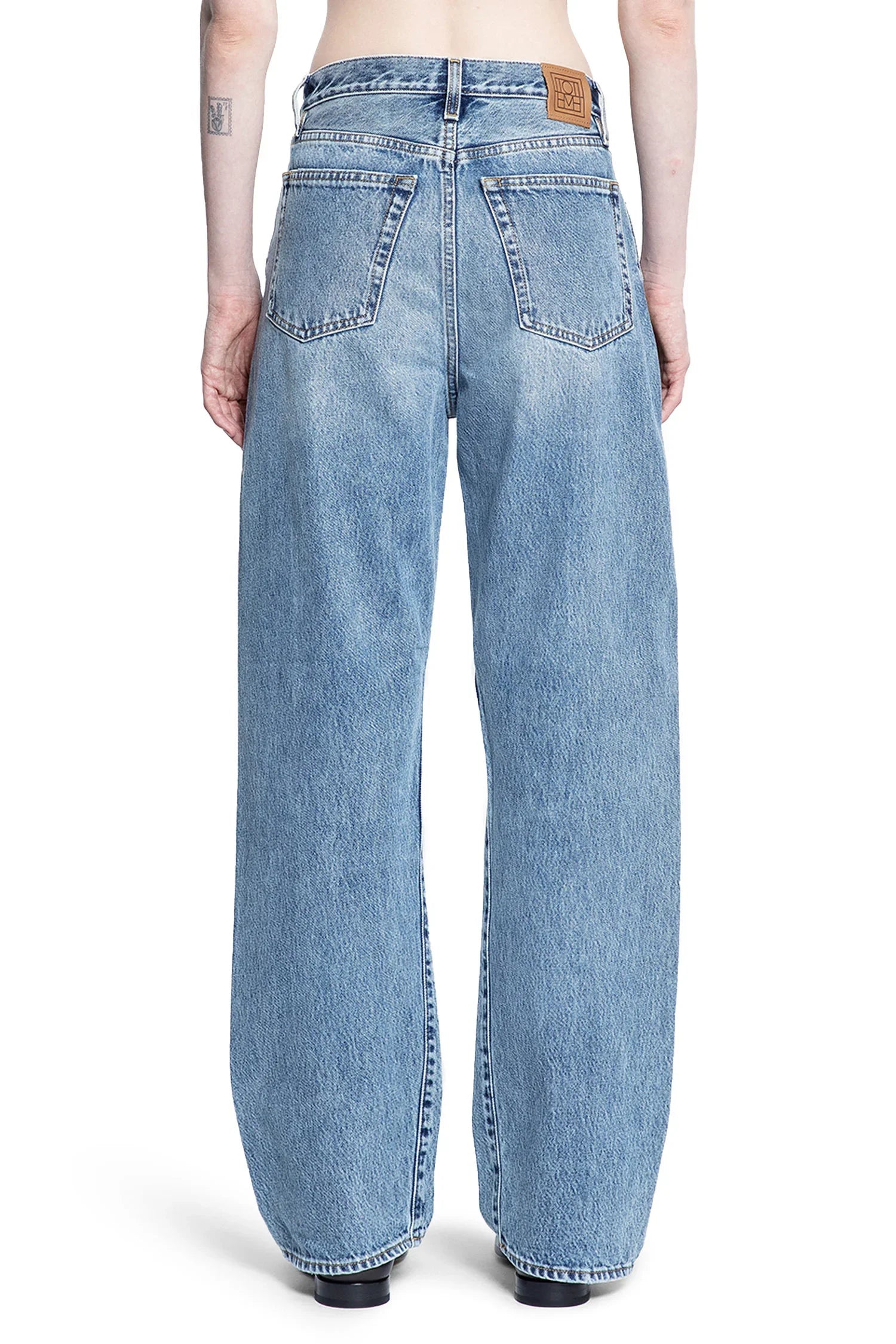 Twisted Seam Full-Length Jeans - Antonioli.eu