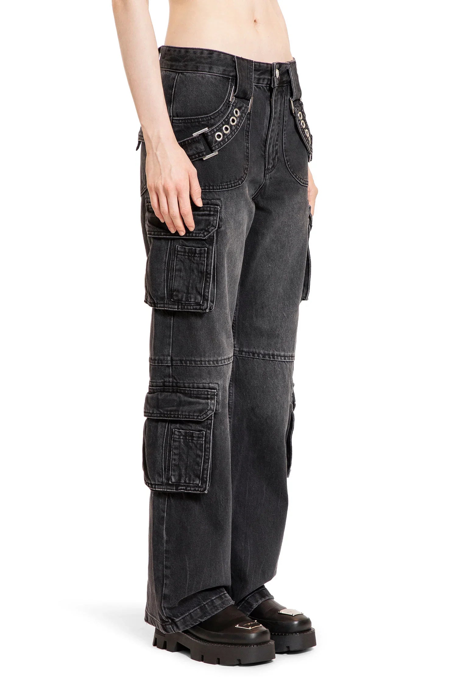 Harness Strap Cargo Trousers - Antonioli.eu