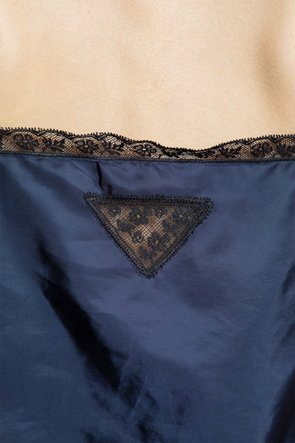Re-Nylon Satin and Lace Top - Antonioli.eu
