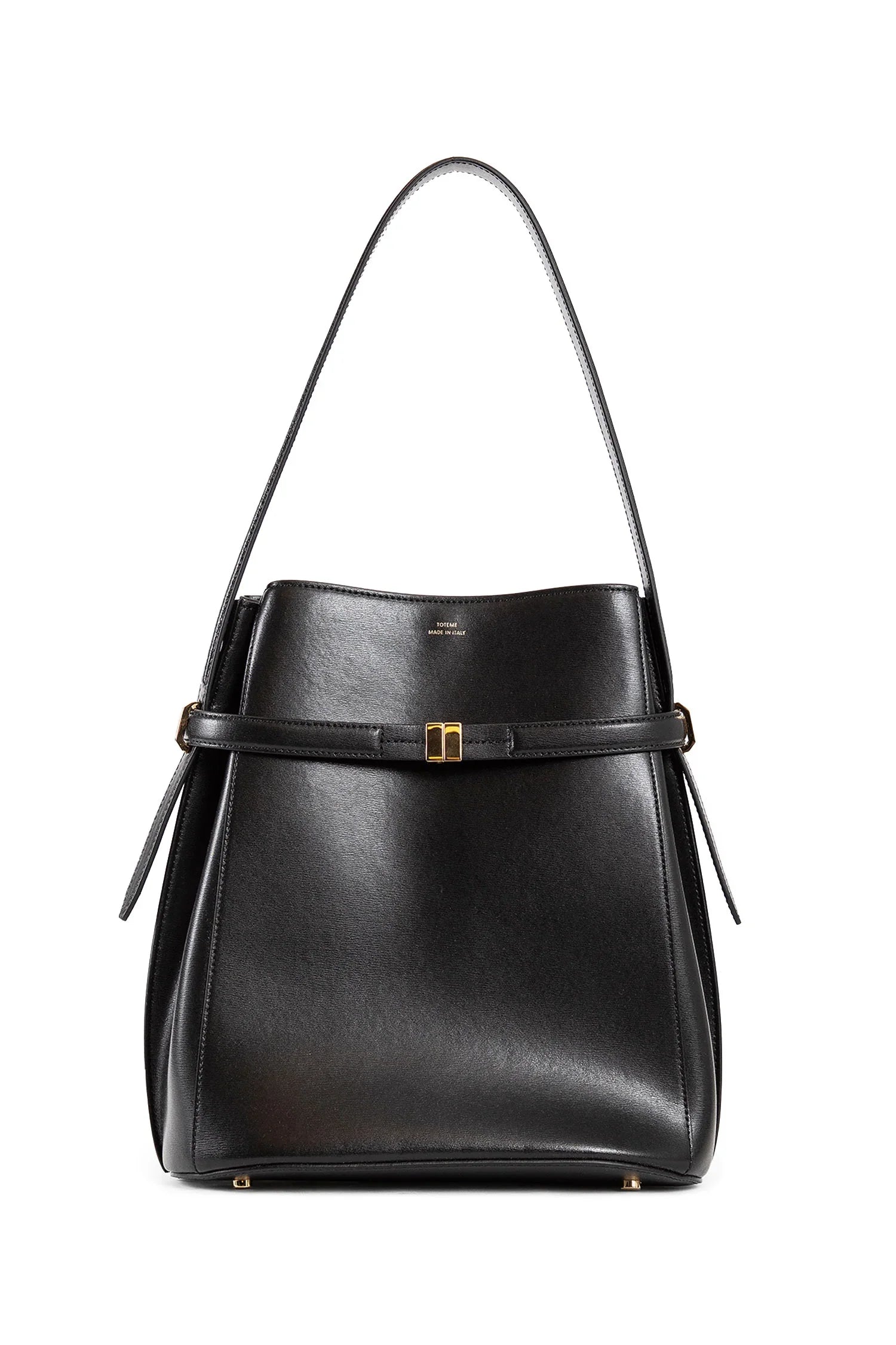 Belted leather bucket bag - Antonioli.eu