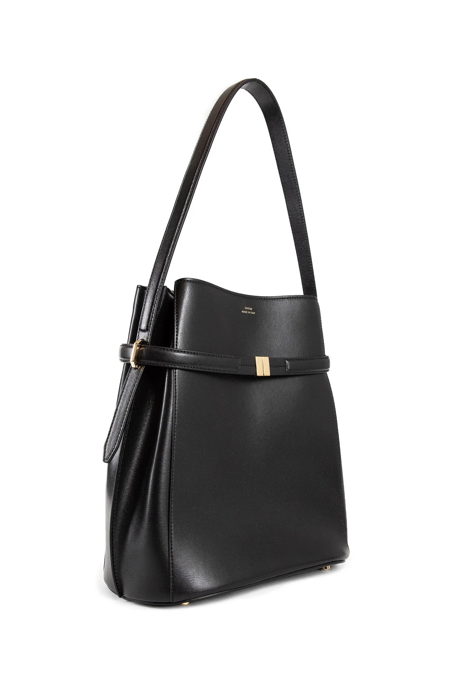 Belted leather bucket bag - Antonioli.eu