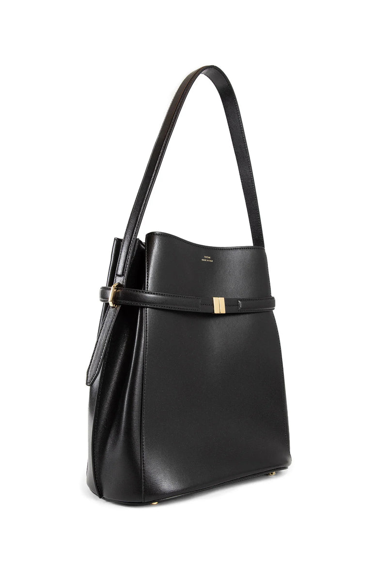 Belted leather bucket bag - Antonioli.eu