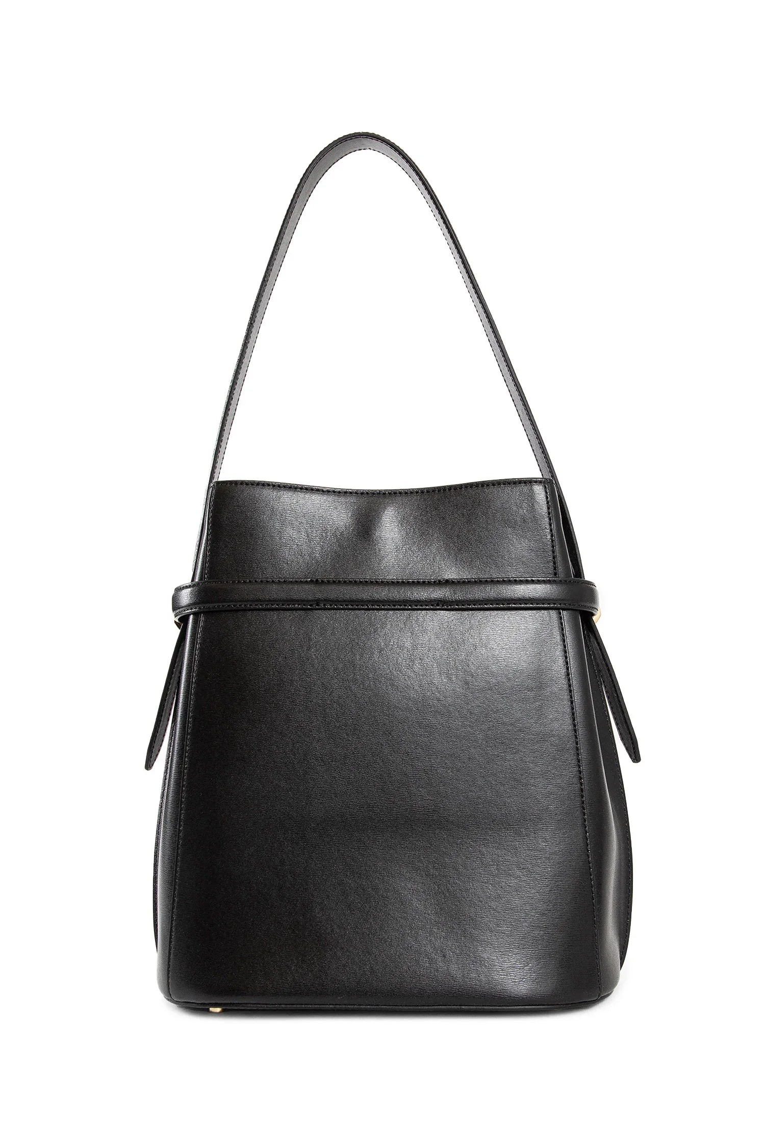 Belted leather bucket bag - Antonioli.eu