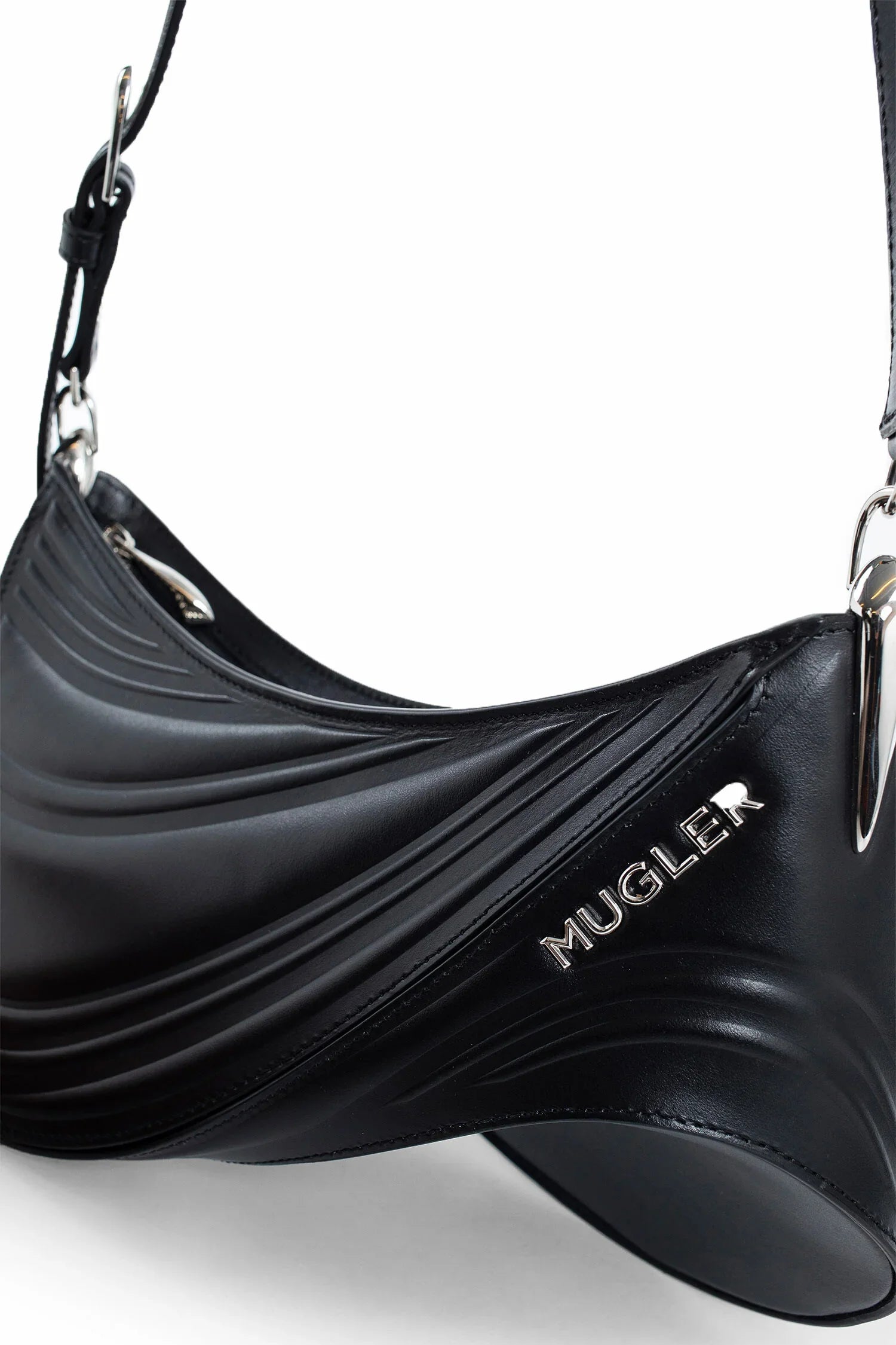 MUGLER WOMAN BLACK CROSSBODY BAGS - Antonioli.eu