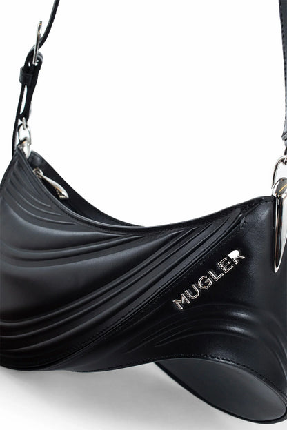MUGLER WOMAN BLACK CROSSBODY BAGS - Antonioli.eu