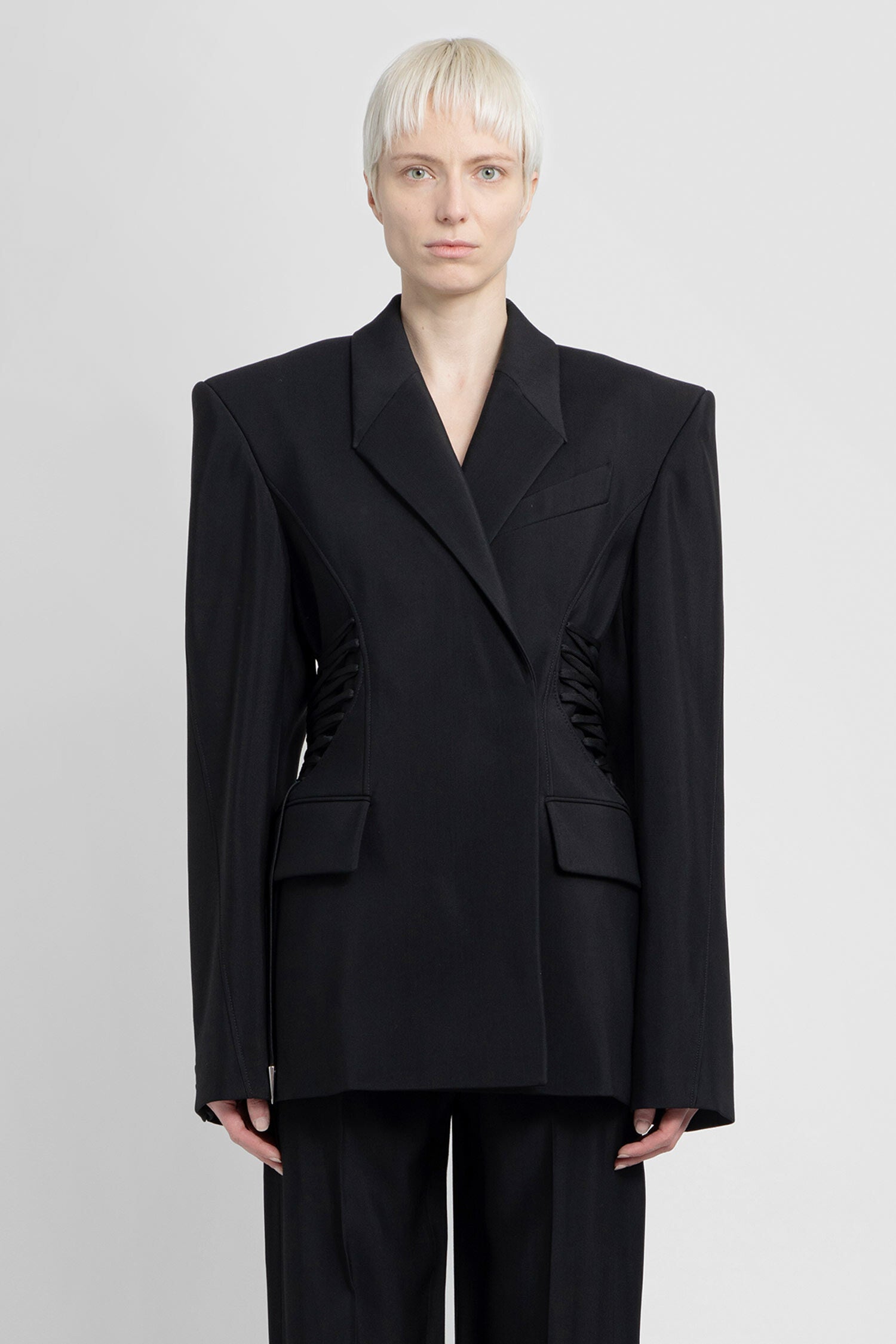 MUGLER WOMAN BLACK BLAZERS