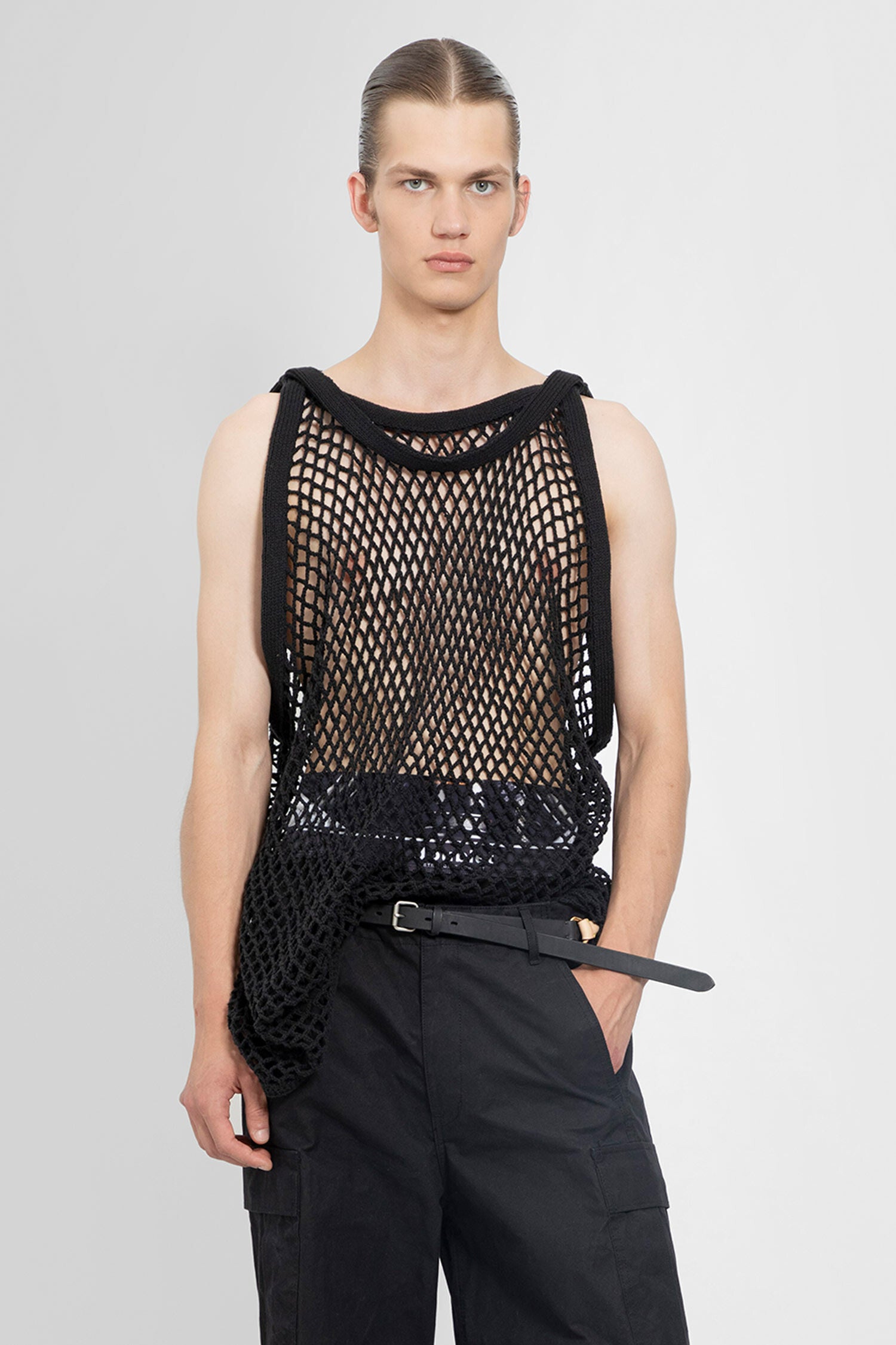 DOUBLET MAN BLACK TANK TOPS - DOUBLET - TANK TOPS | Antonioli