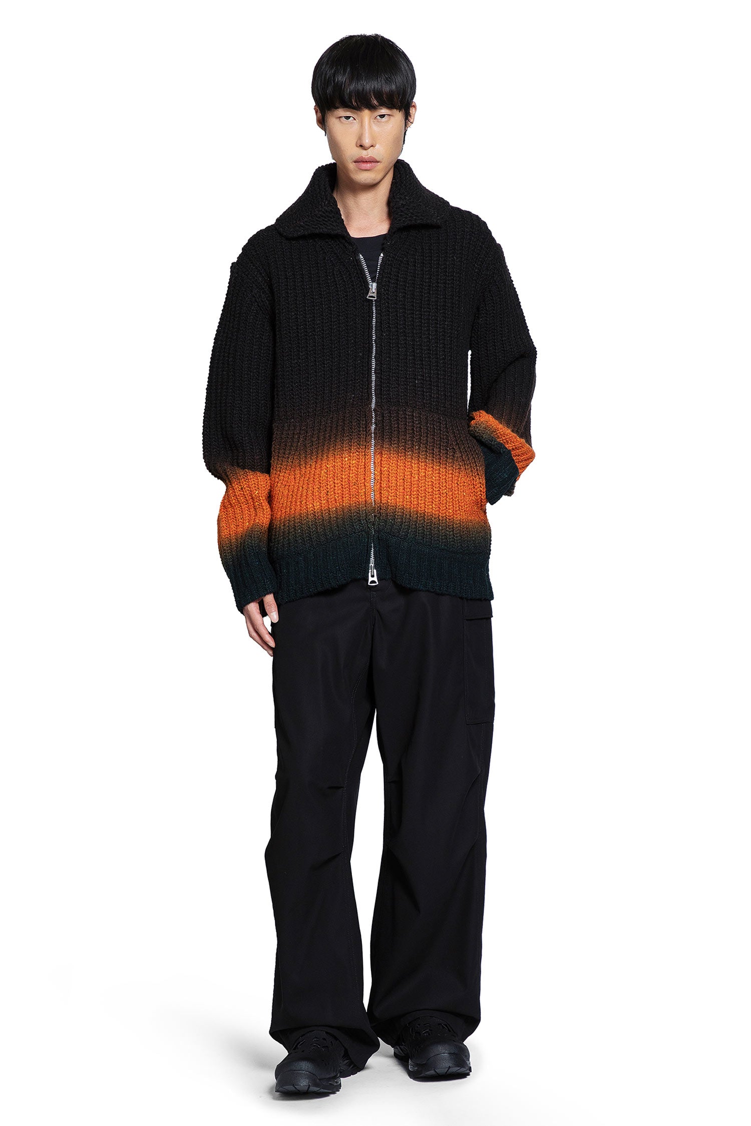 Garment Dye Wool Knit Cardigan - Antonioli.eu