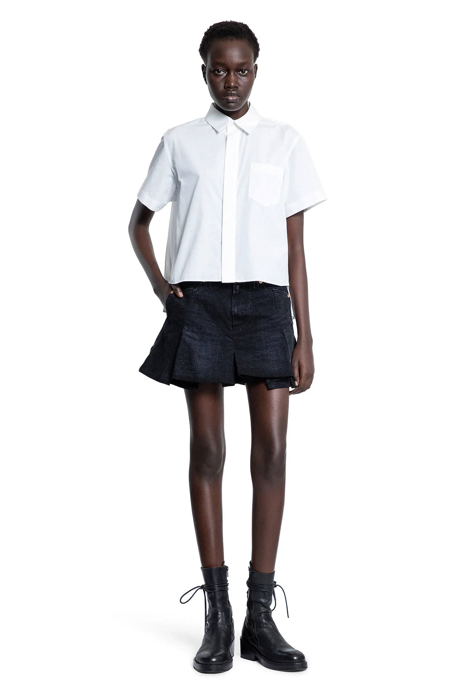 Denim Mix Shorts - Antonioli.eu