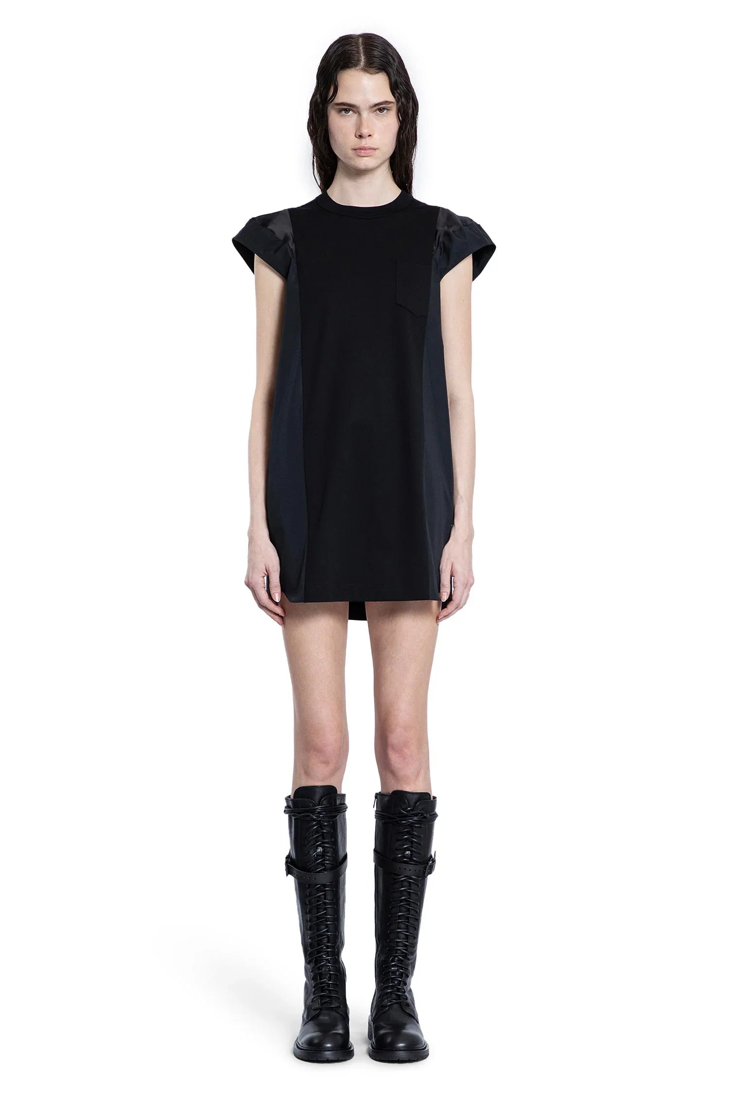 Poplin x Cotton Jersey Dress - Antonioli.eu