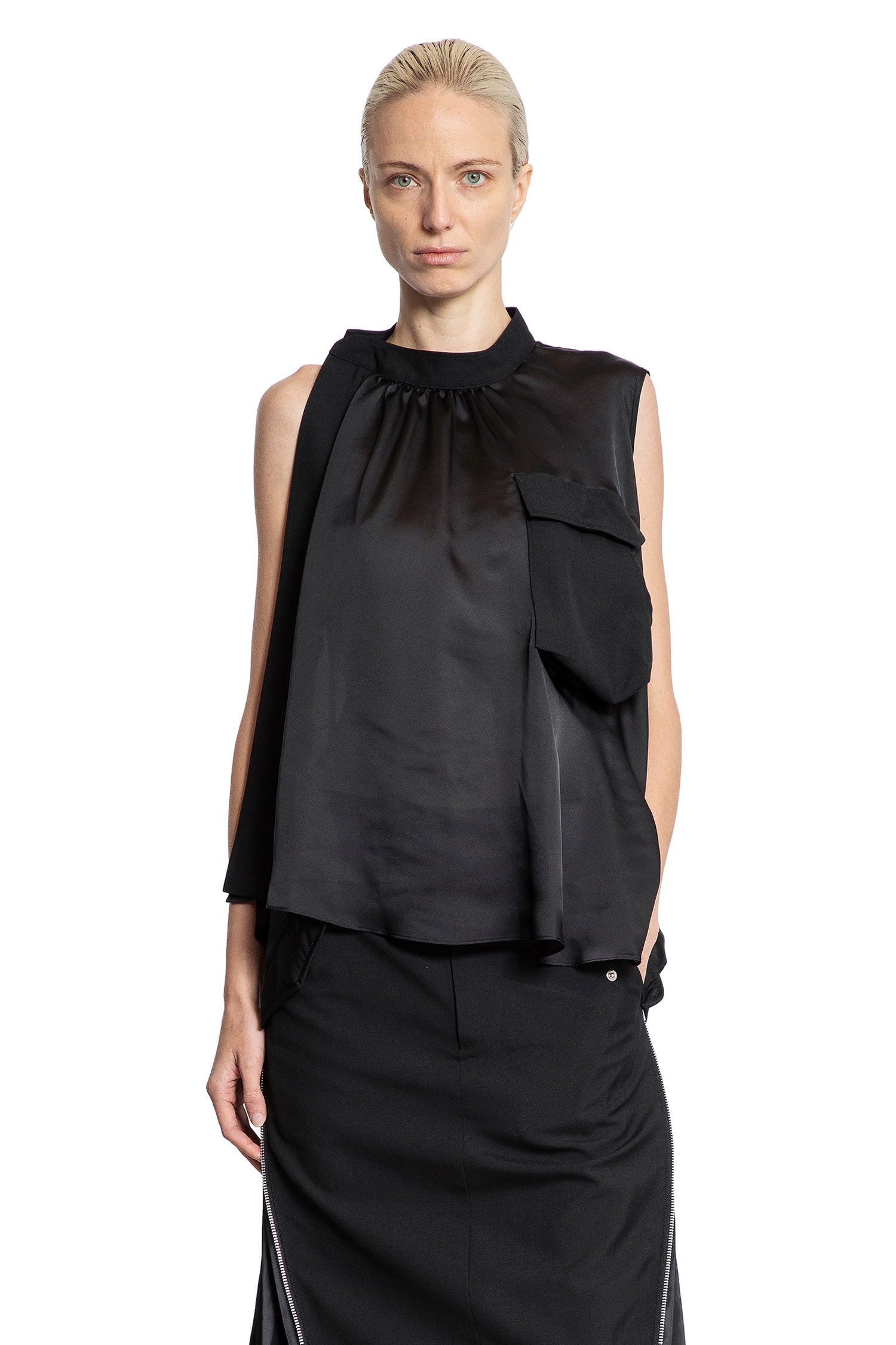Satin Sleeveless Top - Antonioli.eu