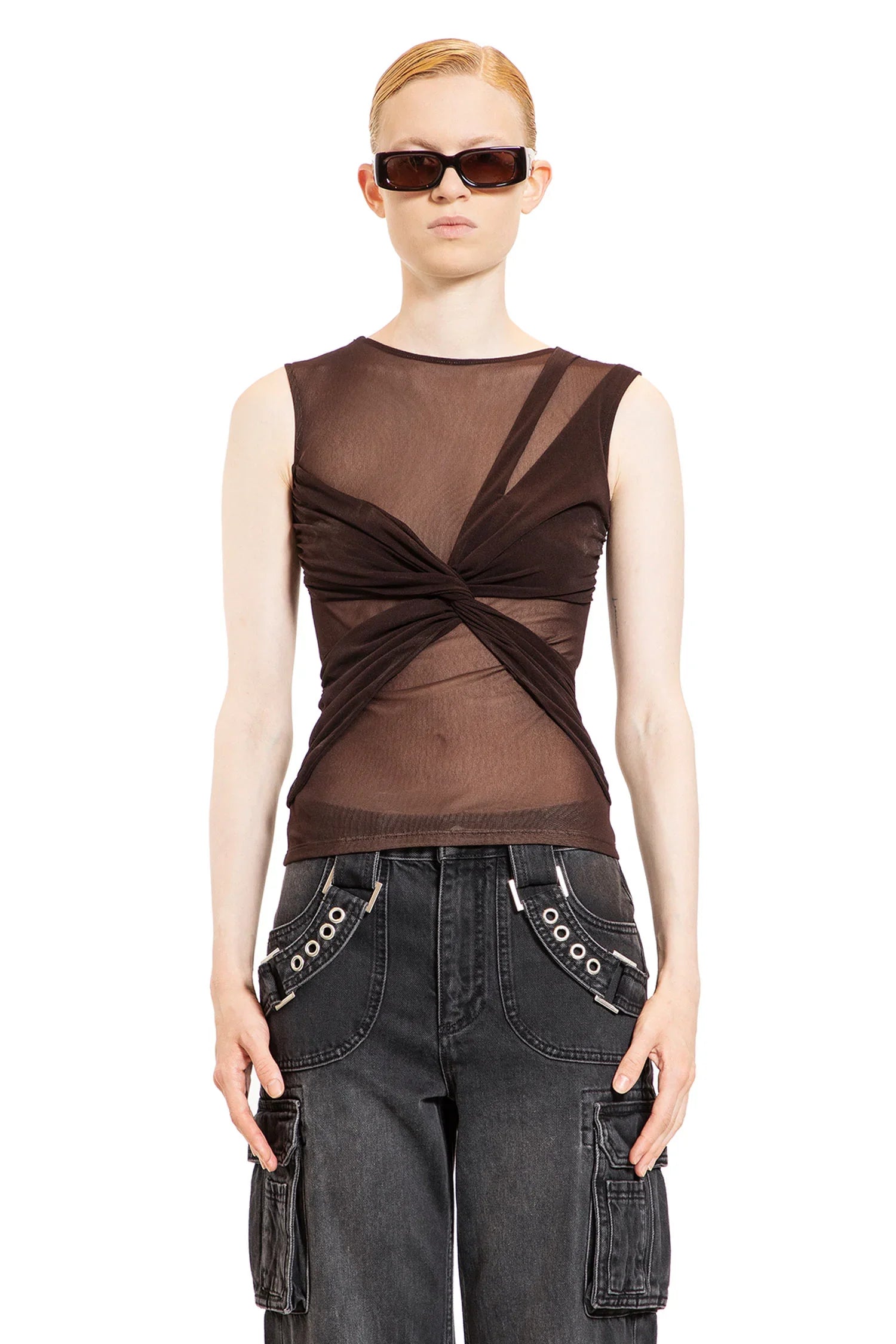 MISBHV WOMAN BROWN TOPS - Antonioli.eu