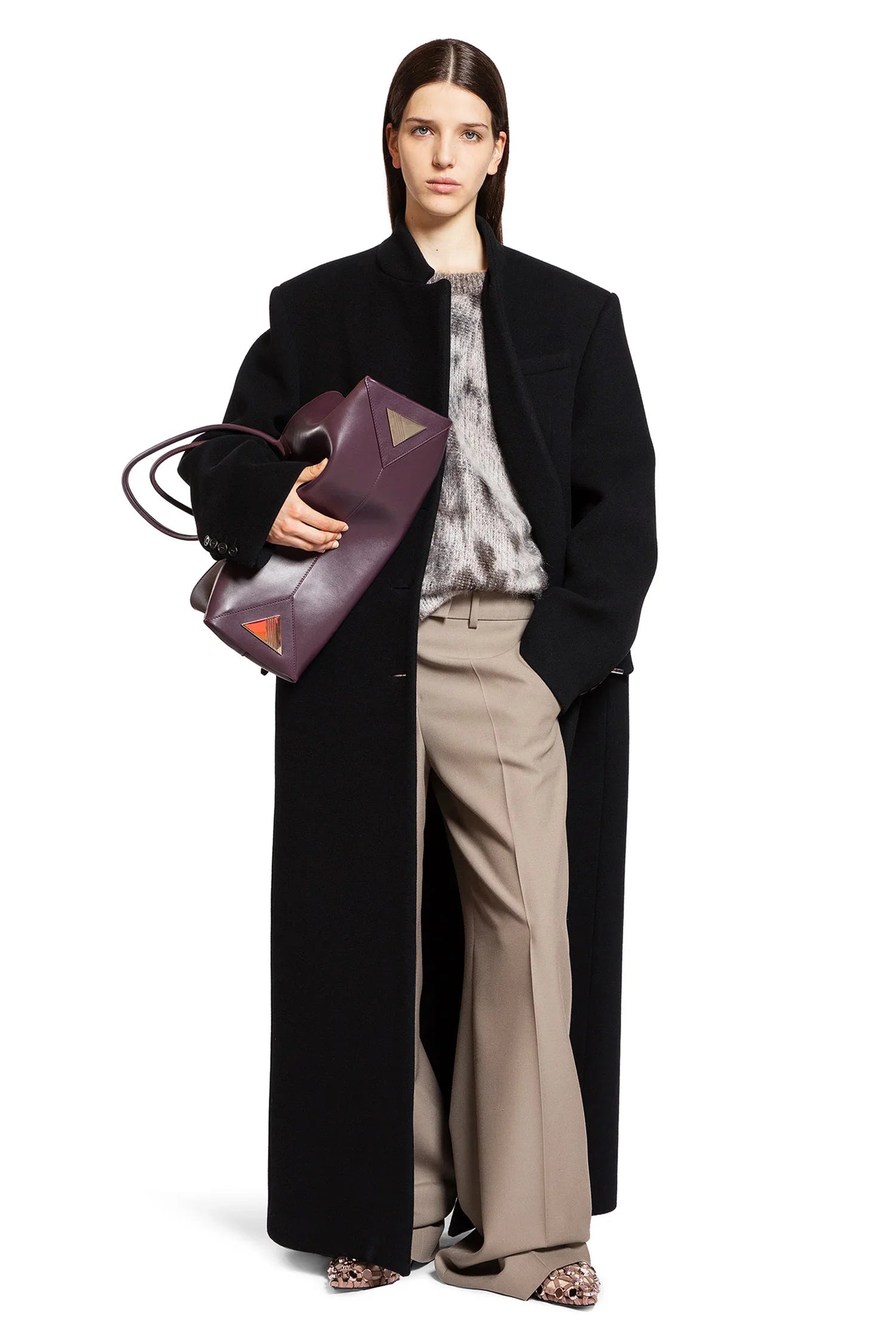 Long Coat in Twill Cloth - Antonioli.eu