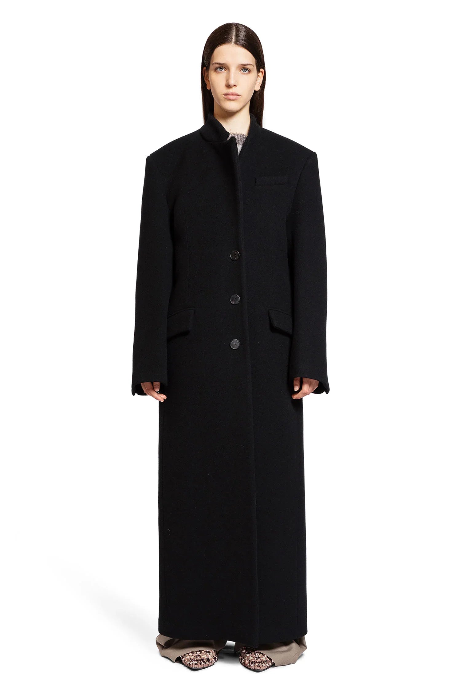 Long Coat in Twill Cloth - Antonioli.eu