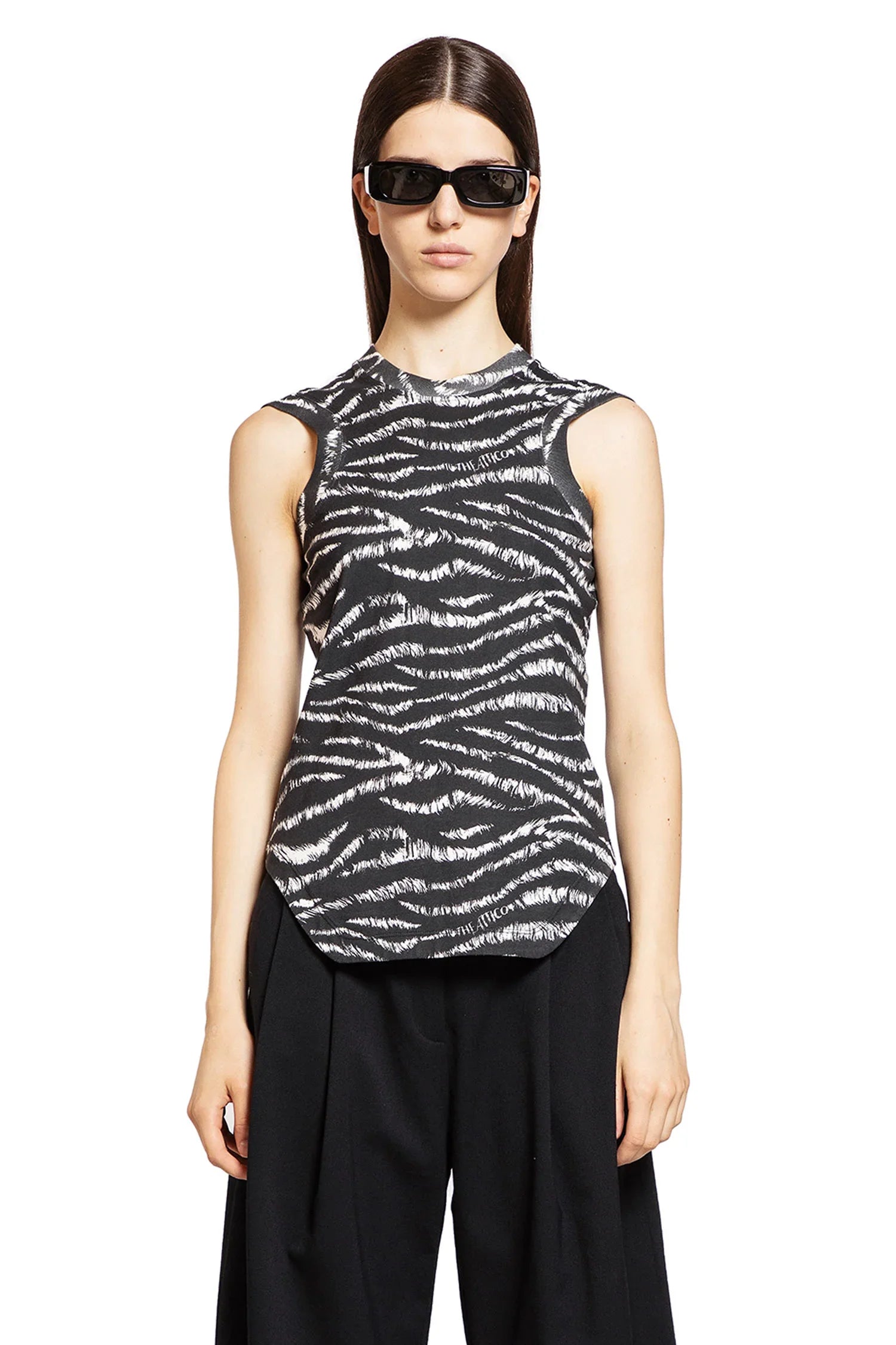THE ATTICO WOMAN BLACK&WHITE T-SHIRTS & TANK TOPS - Antonioli.eu