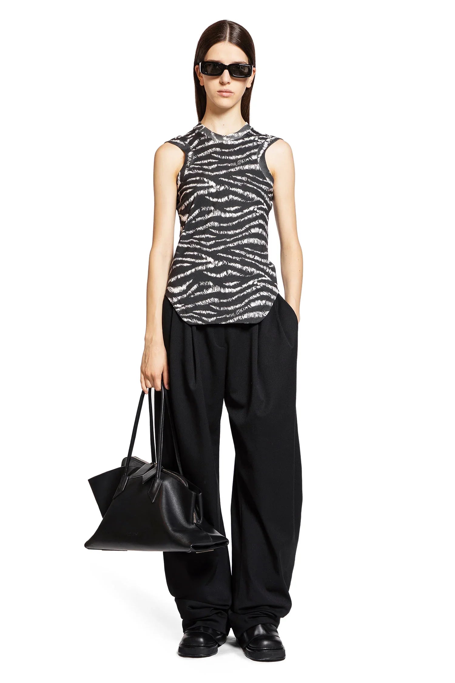THE ATTICO WOMAN BLACK&WHITE T-SHIRTS & TANK TOPS - Antonioli.eu