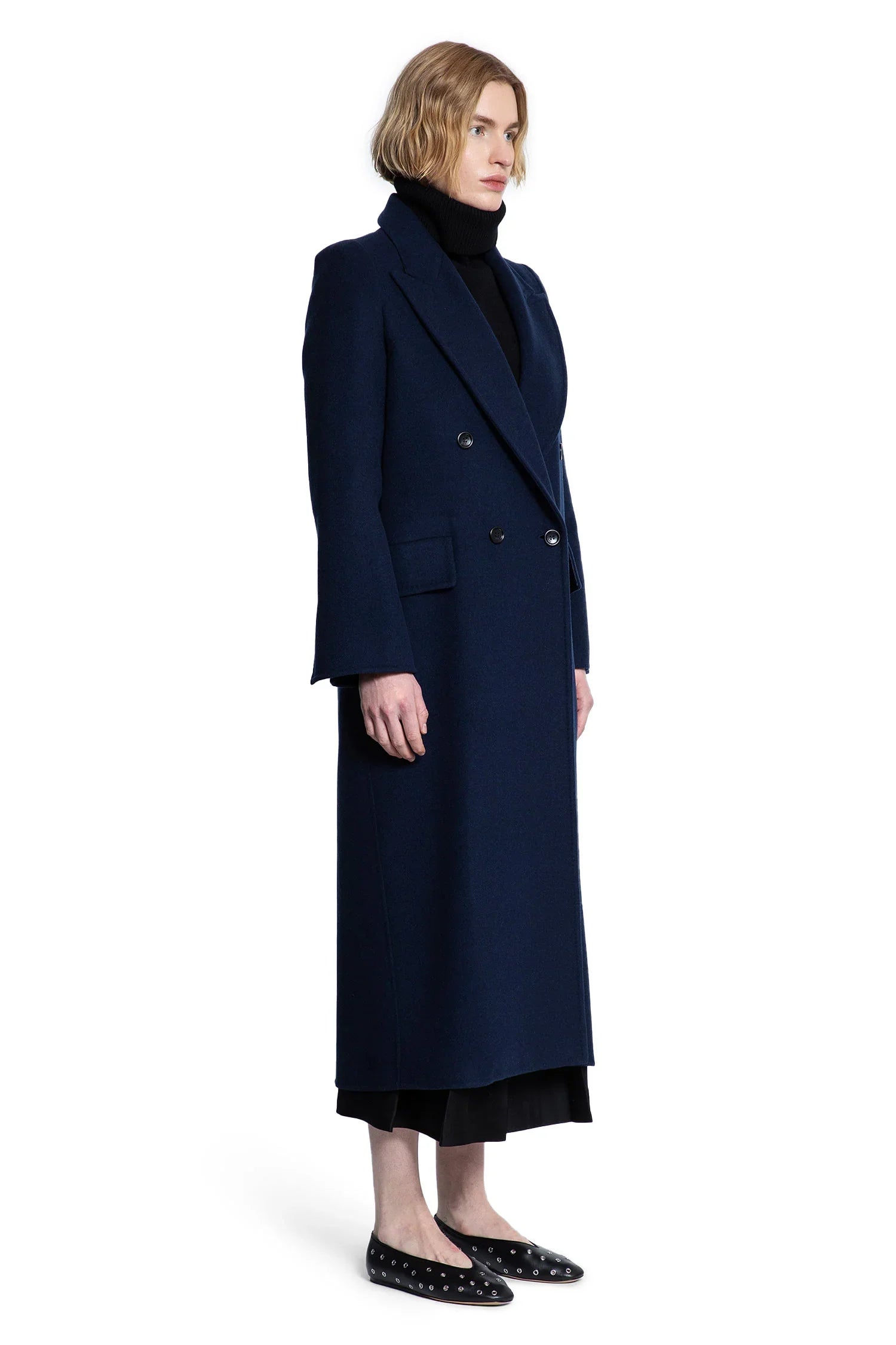 Wool Cashmere Double-Breasted Coat - Antonioli.eu
