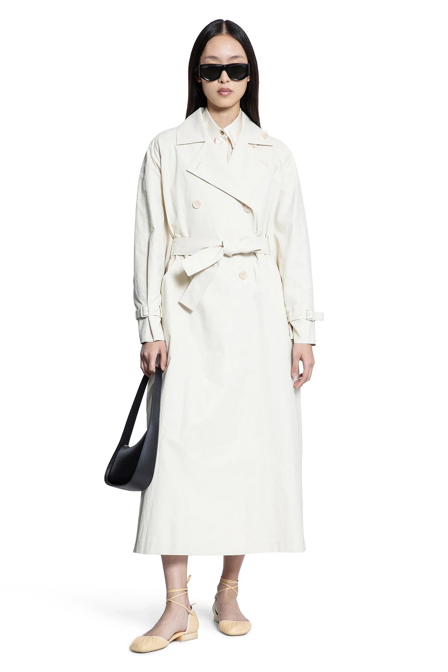 Ronco Long linen cloth trench coat - Antonioli.eu