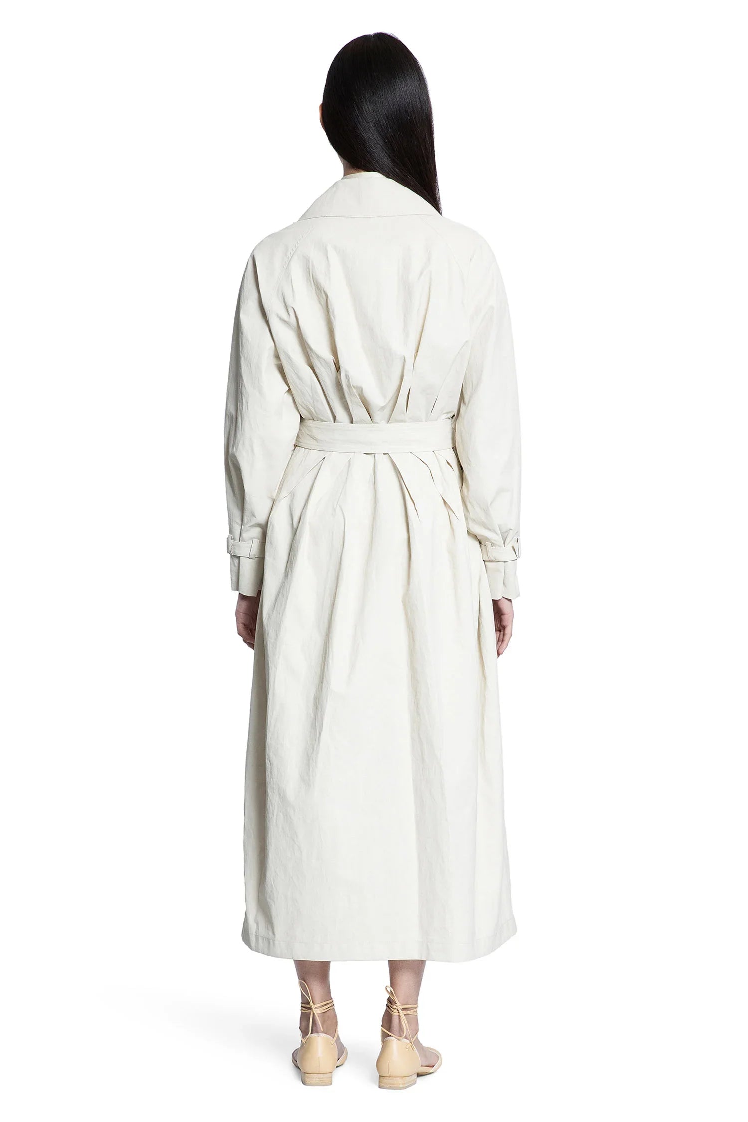 Ronco Long linen cloth trench coat - Antonioli.eu