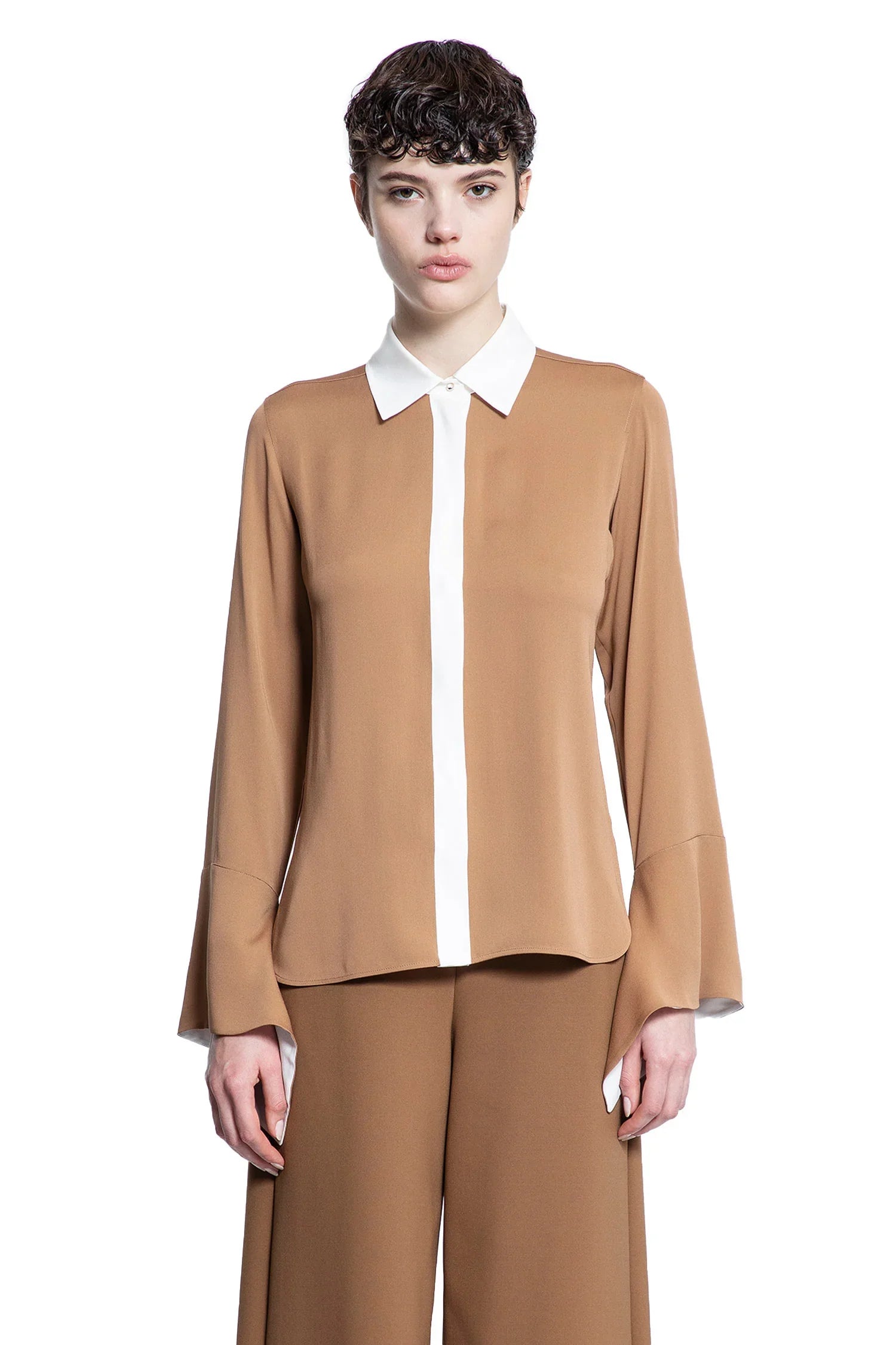 Colour Block Silk Shirt - Antonioli.eu