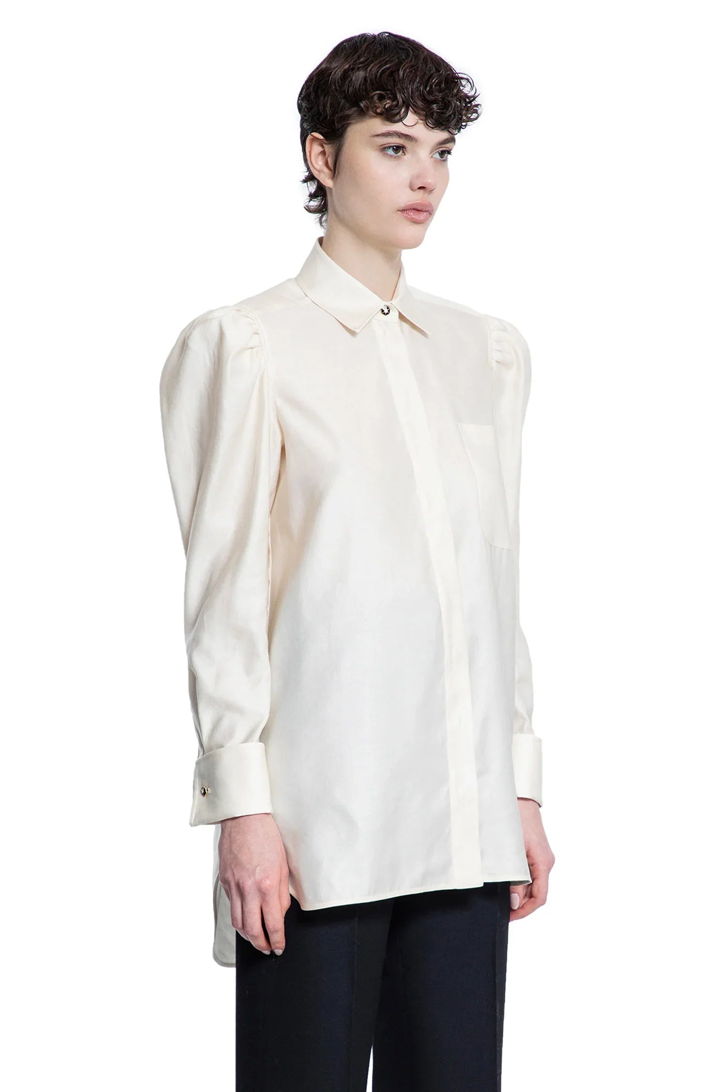 Cotton Satin Shirt - Antonioli.eu