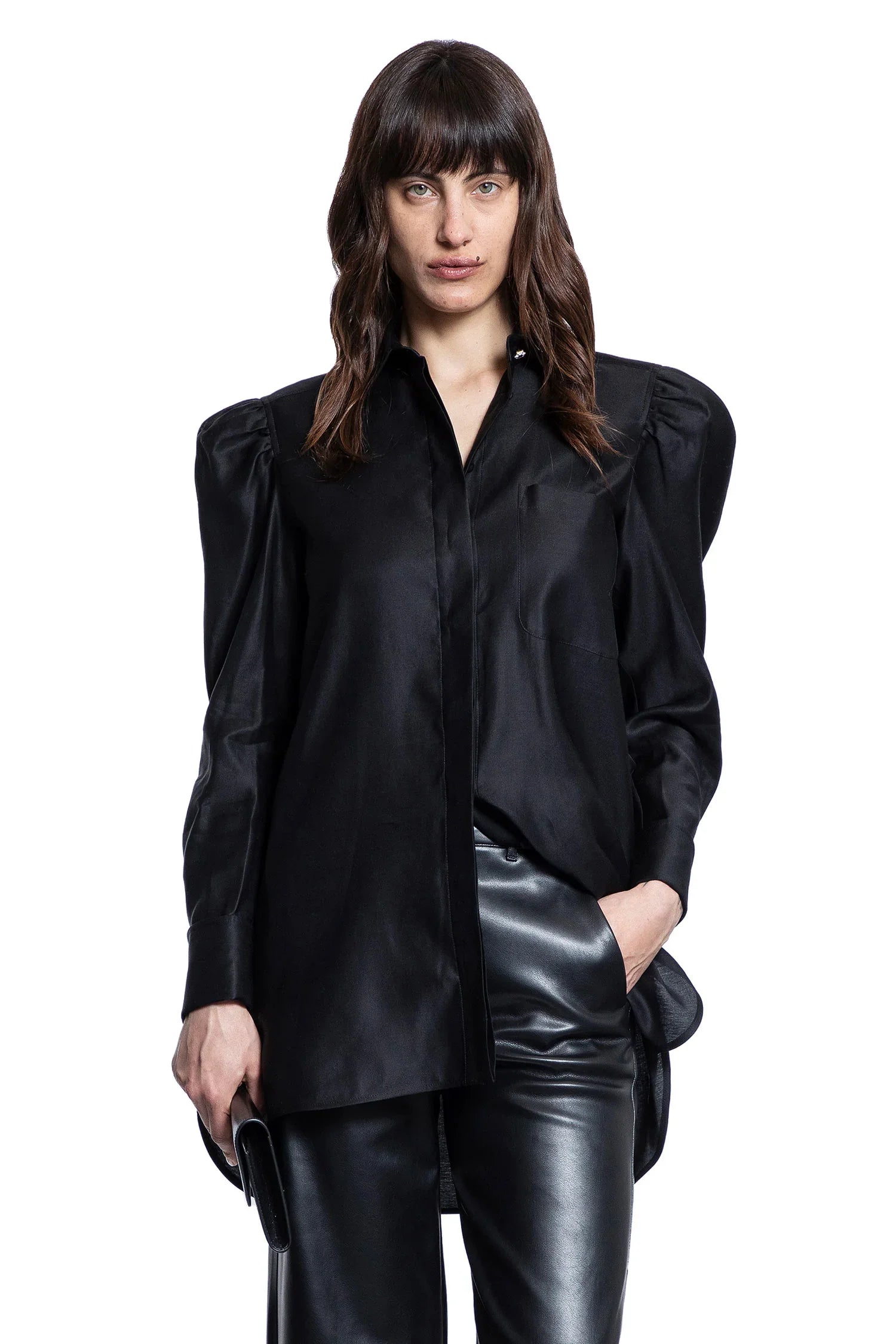 Cotton Satin Shirt - Antonioli.eu