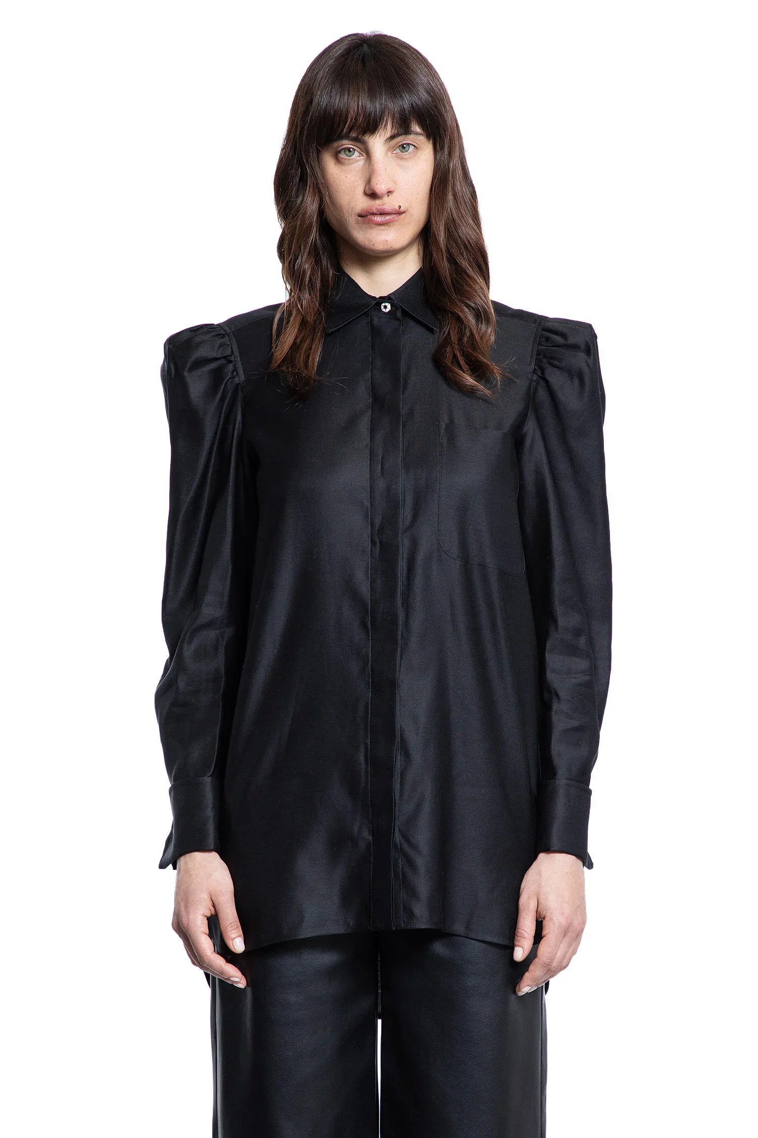 Cotton Satin Shirt - Antonioli.eu