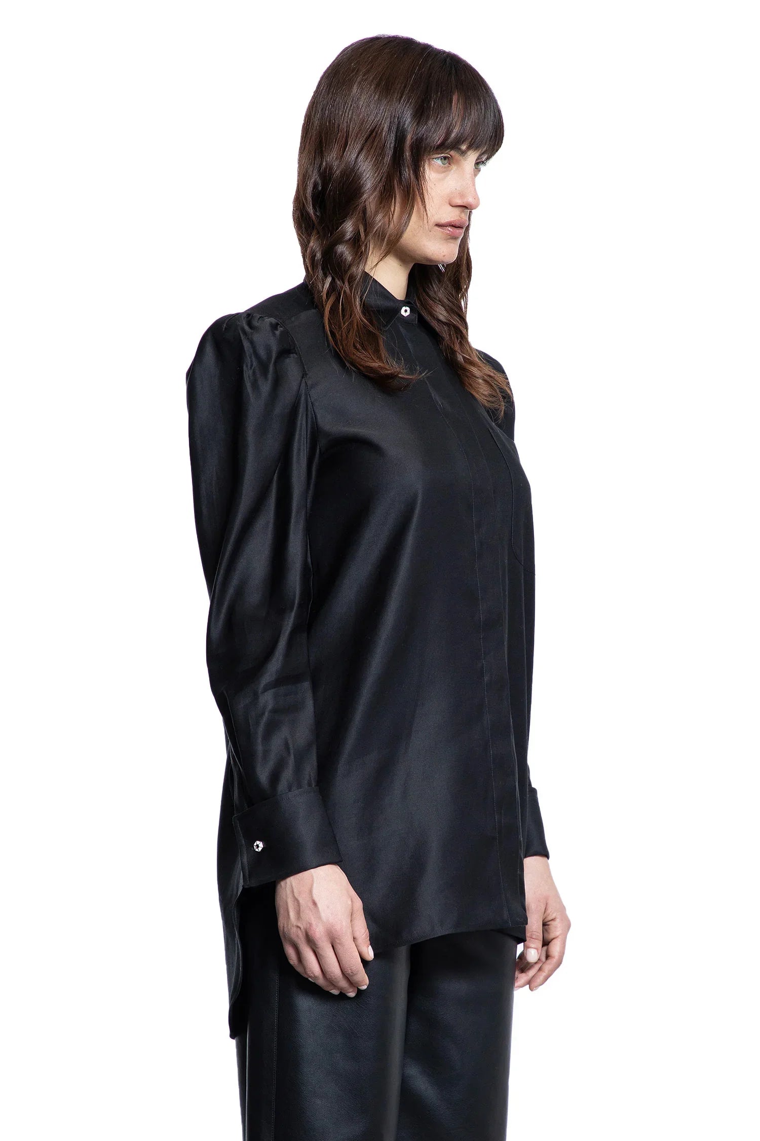 Cotton Satin Shirt - Antonioli.eu