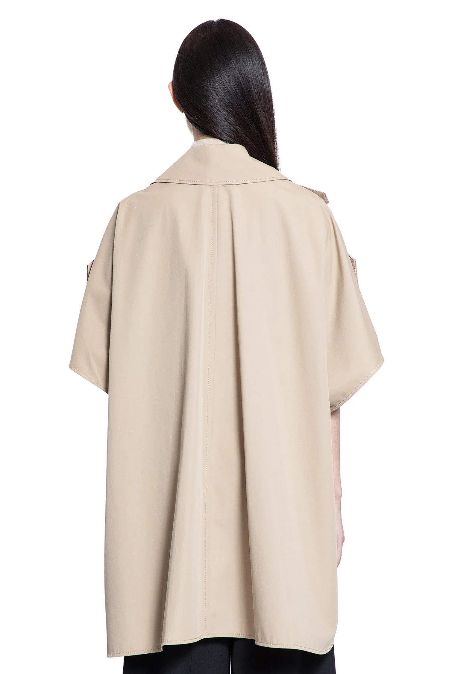 Finezza double-breasted water-repellent cotton cape - Antonioli.eu