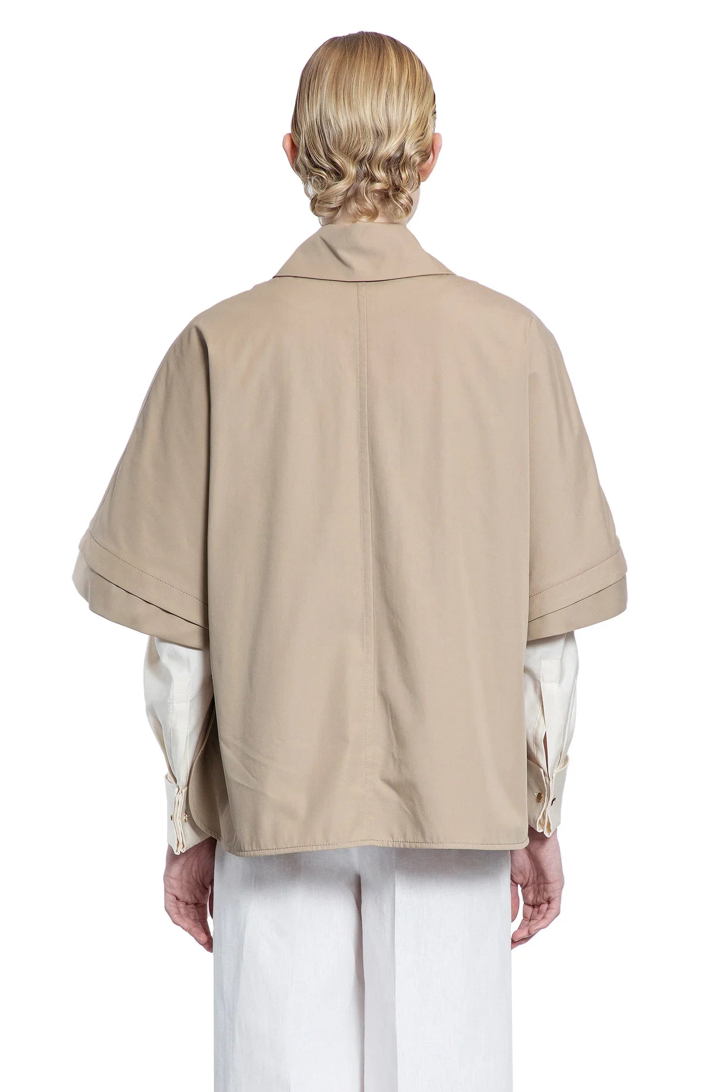 Water-repellent gabardine cape - Antonioli.eu