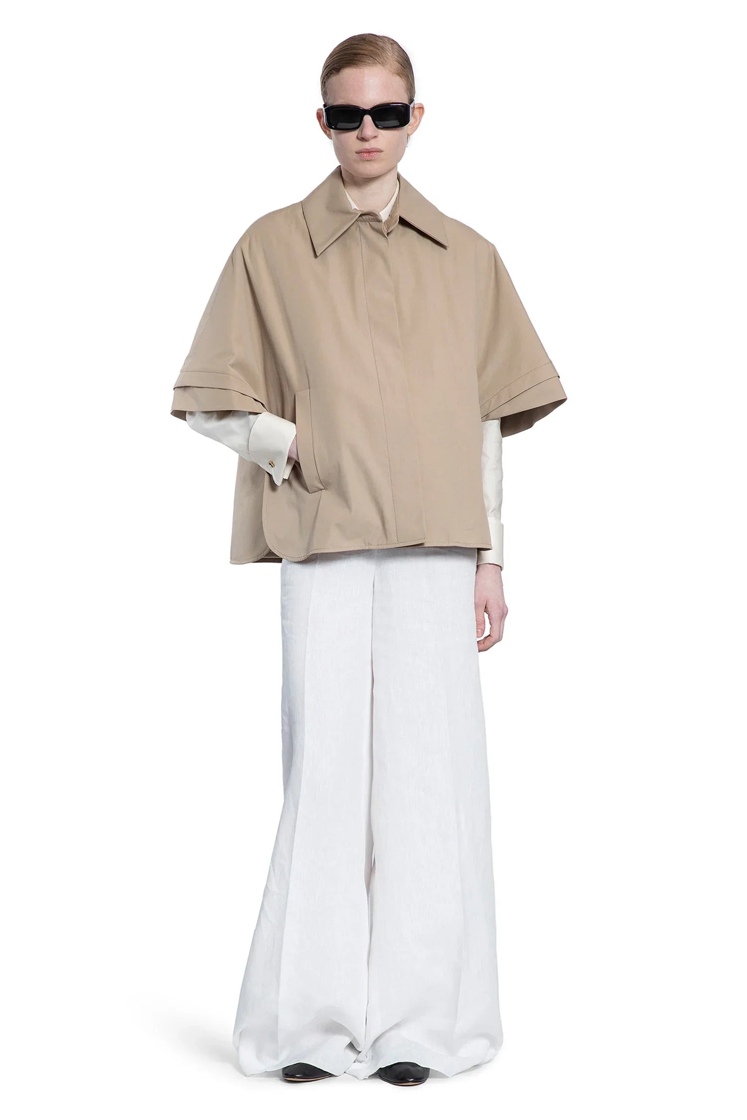 Water-repellent gabardine cape - Antonioli.eu