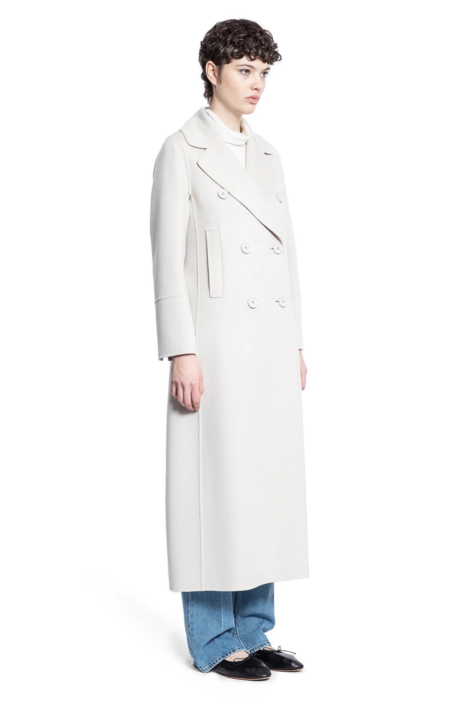 Double-Breasted Wool Coat - Antonioli.eu