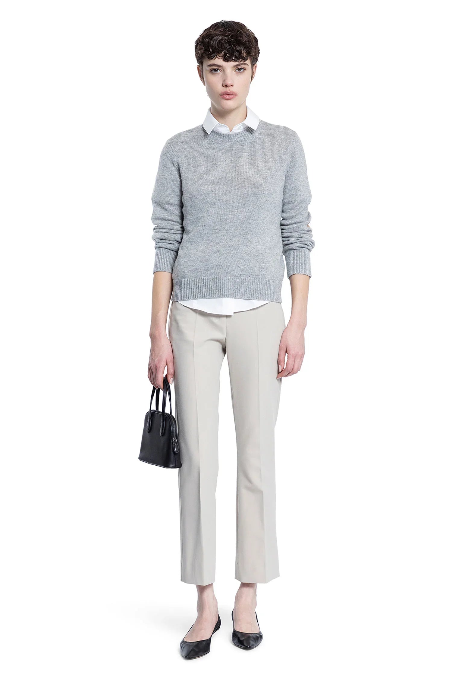 Slim Fit Stretch Cotton and Viscose Trousers - Antonioli.eu