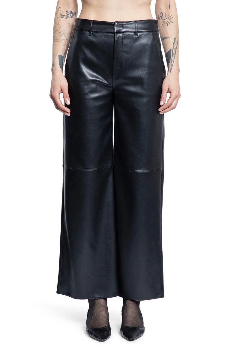 Coated Nylon Wide Leg Trousers - Antonioli.eu