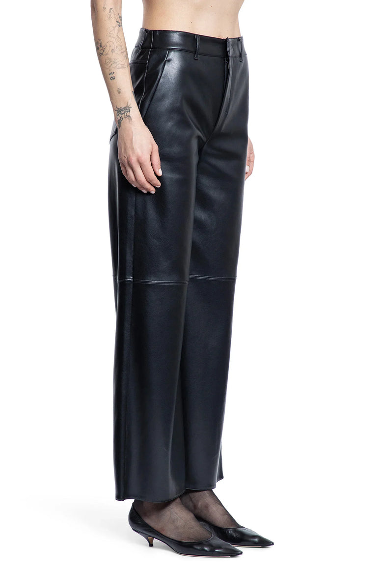 Coated Nylon Wide Leg Trousers - Antonioli.eu