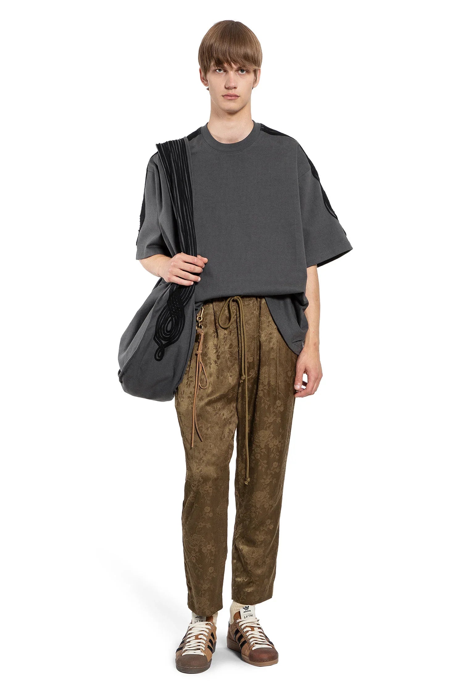 Floral Jacquard Lounge Pants - Antonioli.eu