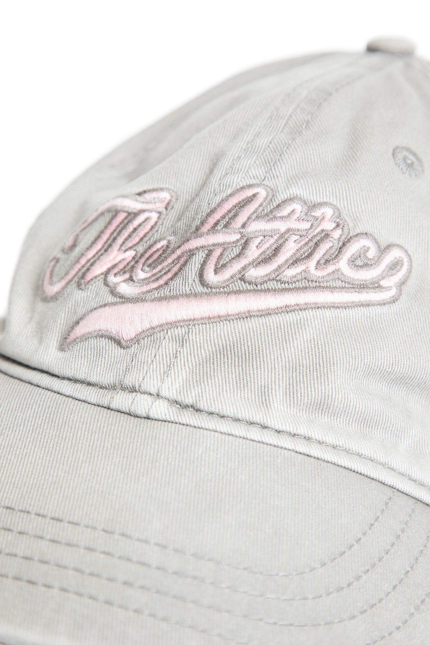 Logo Embroidered Distressed Cap