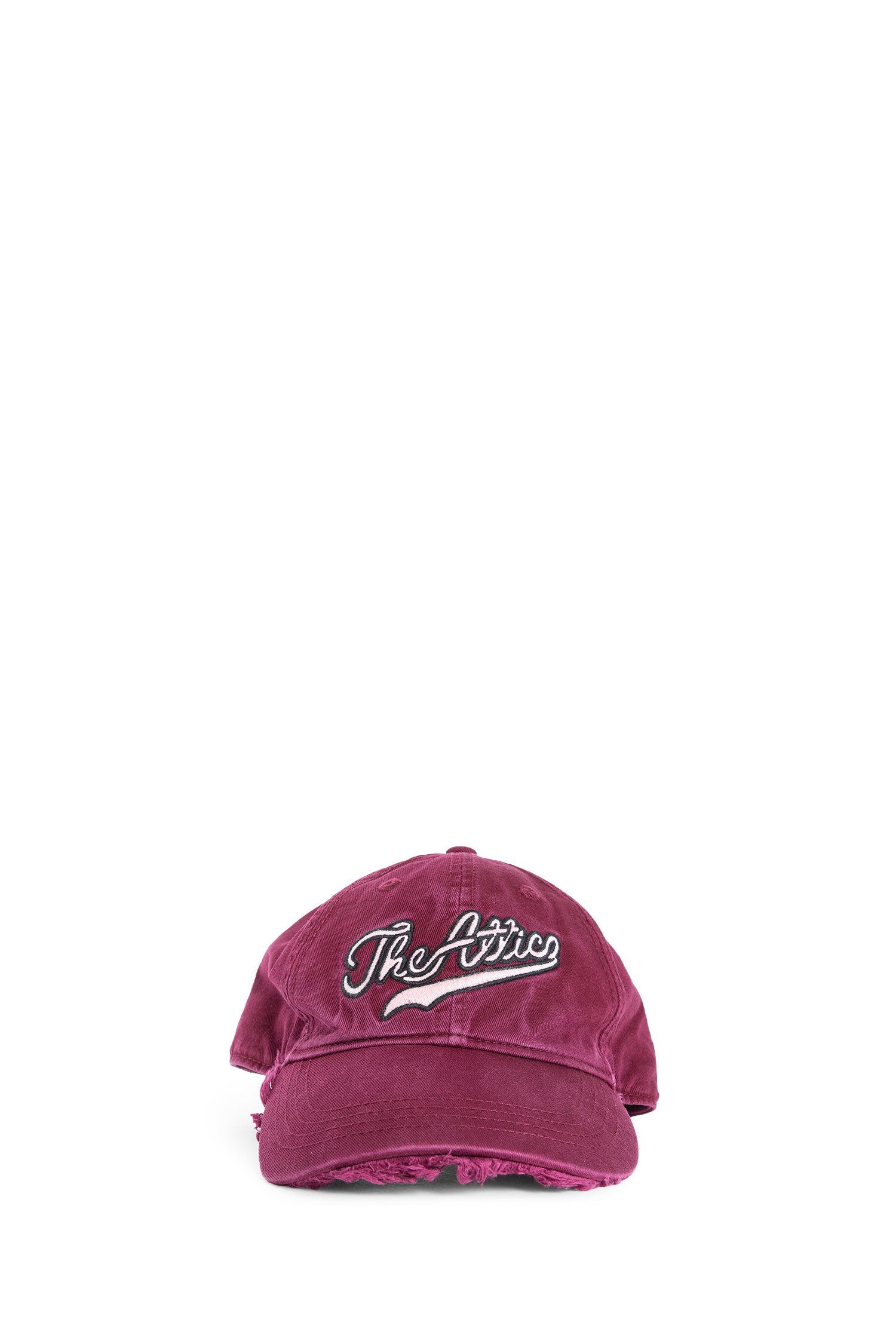 Logo Embroidered Distressed Cap